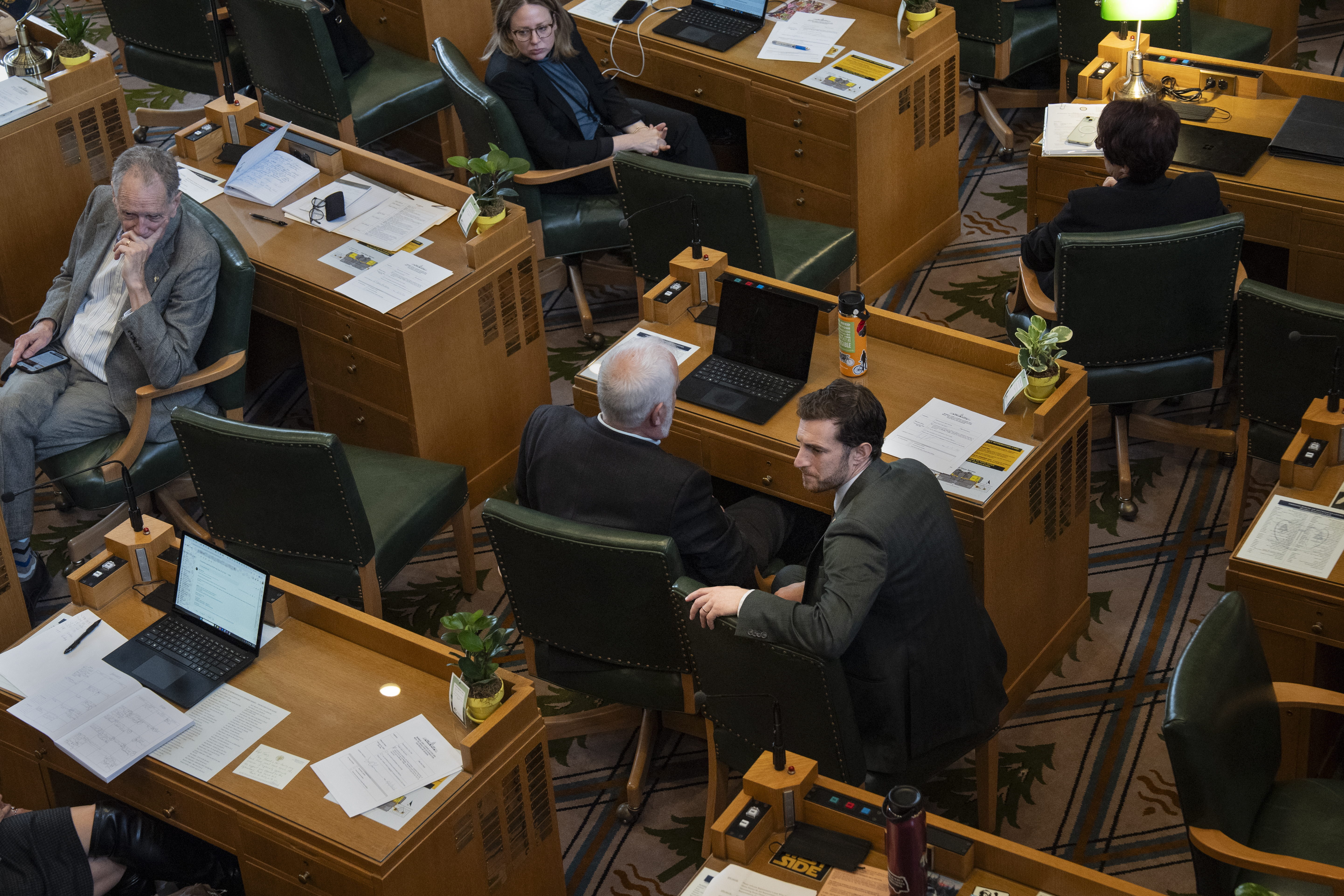 Legislators attend the opening session at the Oregon State Capitol in Salem, Ore. on Monday, Feb 2, 2026.