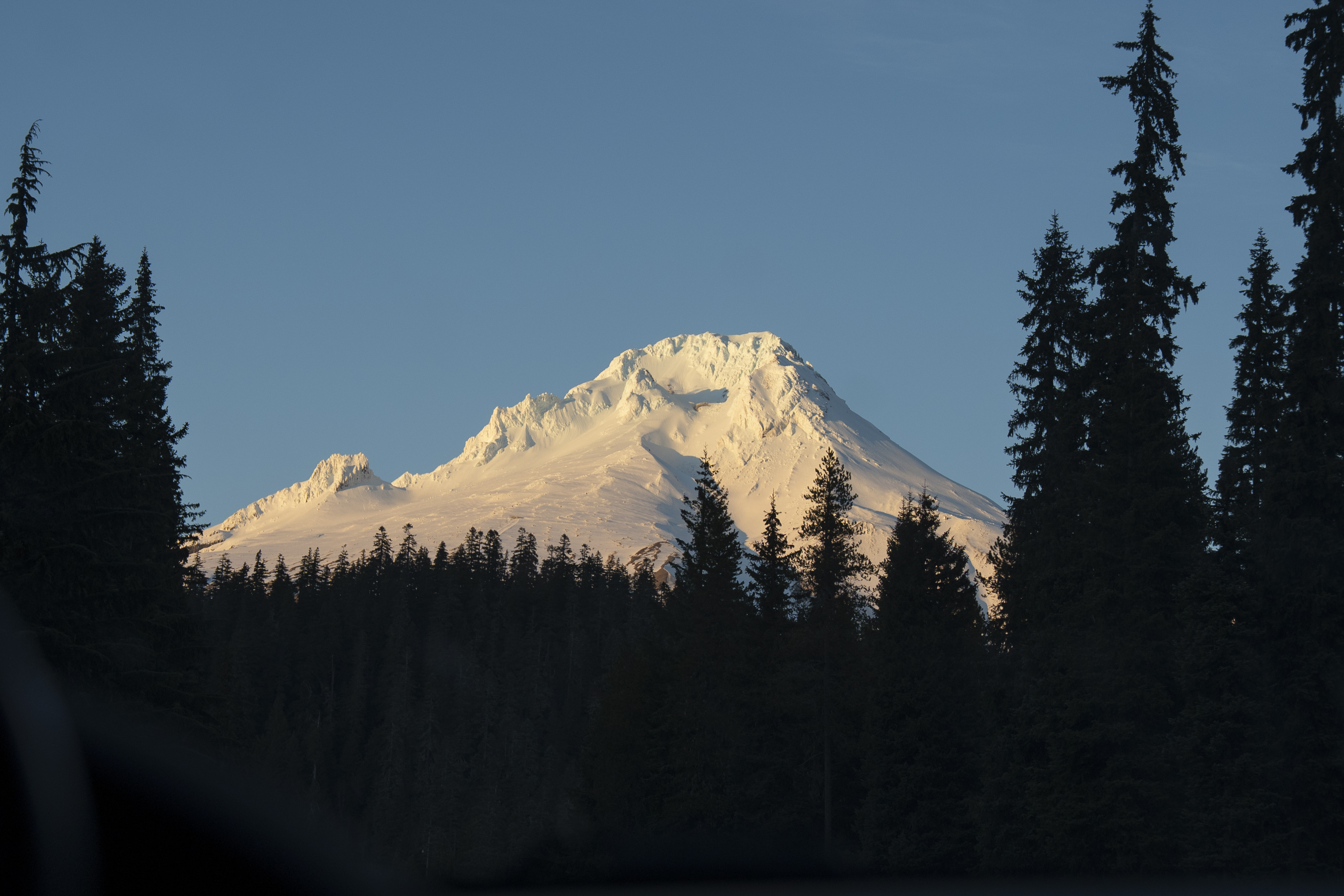 Mount Hood and Mount Hood National Forest on Dec. 12, 2025.
