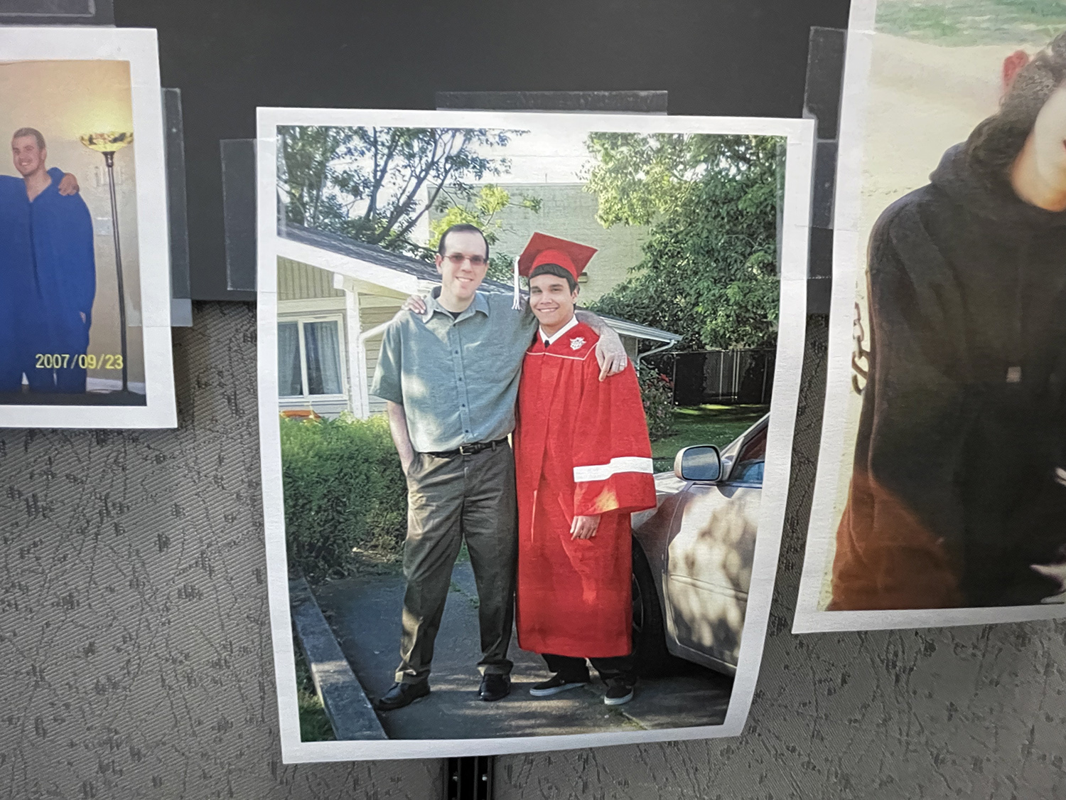 Damien Wheeler is pictured with his mentor Shawn Hamburg before his high school graduation in 2012. 