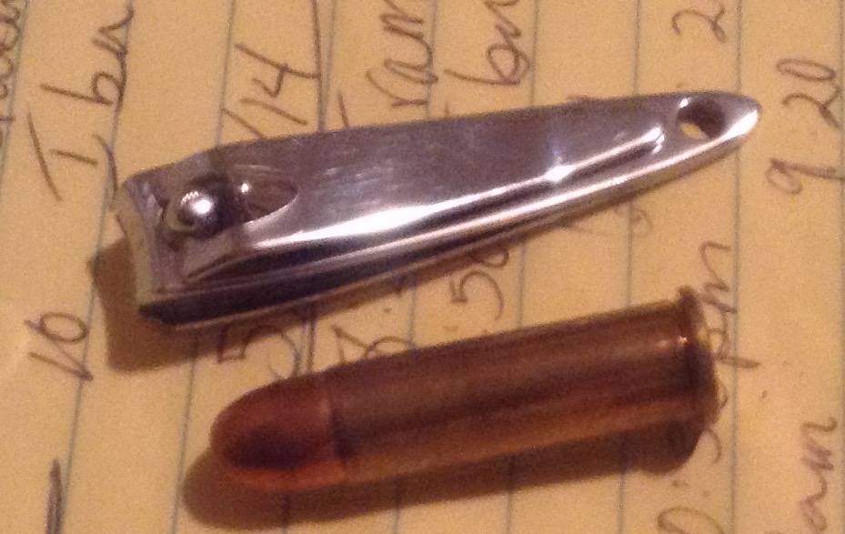 In this image provided by Langston, a bullet recovered after she was shot through her chest by a boyfriend in 2014. Langston describes herself as a “two-time survivor of direct gun violence,” and has become a strong voice speaking out against domestic and gun violence. 