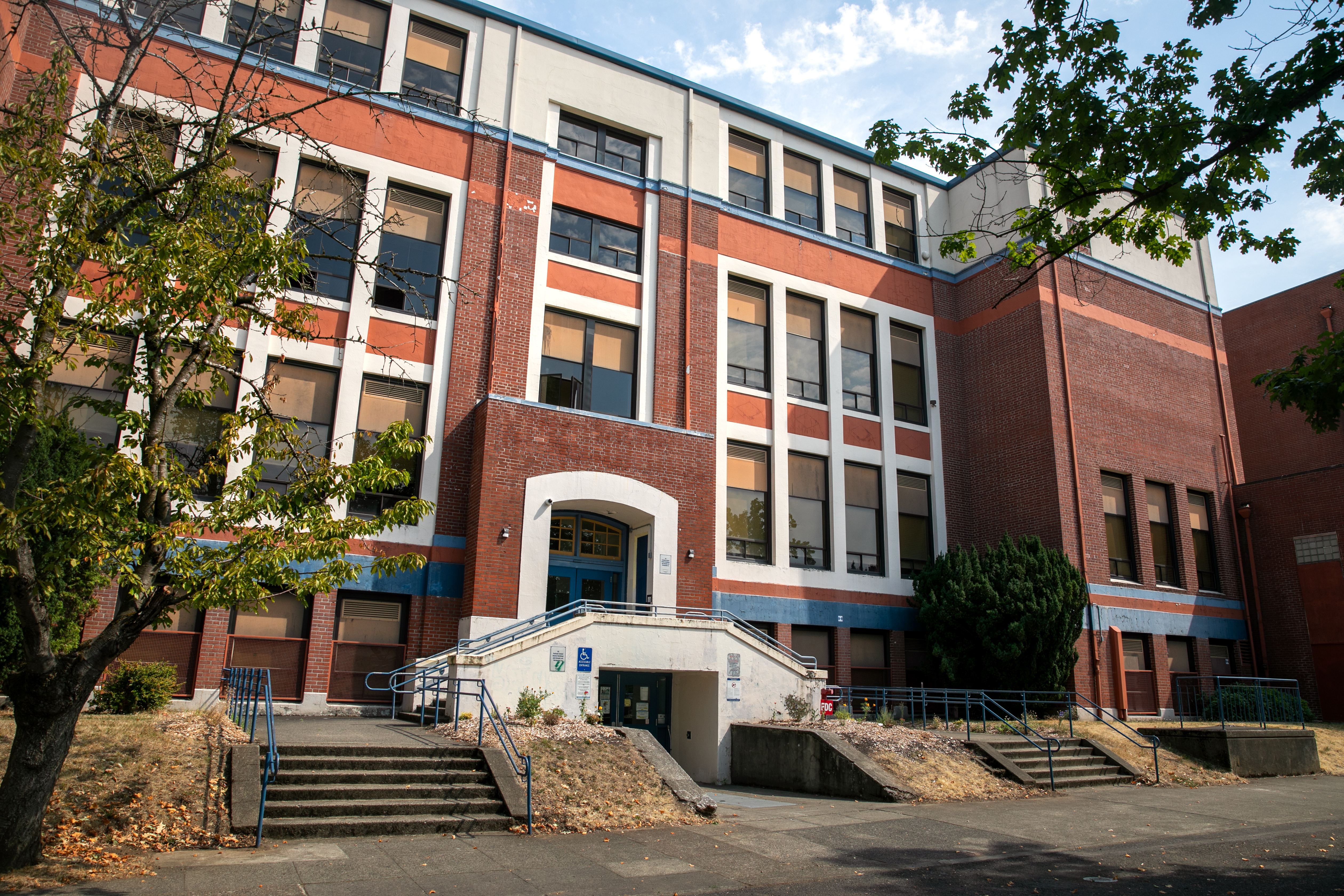 Jefferson High School in Portland, Ore., Aug. 26, 2025. Construction at Jefferson is set to begin this spring to modernize the school.