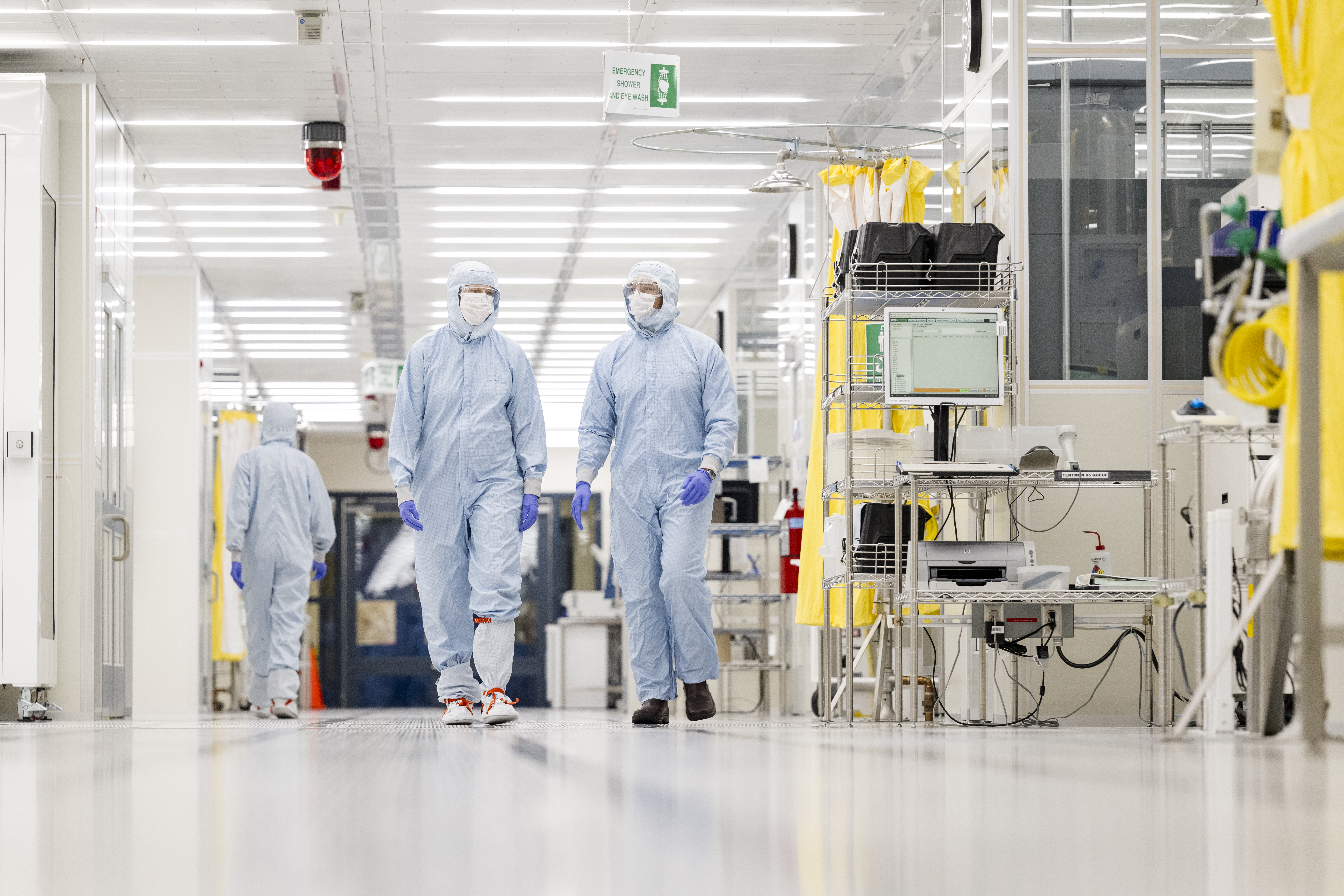 People walk through HP’s Corvallis campus in this provided photo taken in March 2024. The hub houses a silicon microfluidics fabrication facility that helps advance semiconductor innovation.