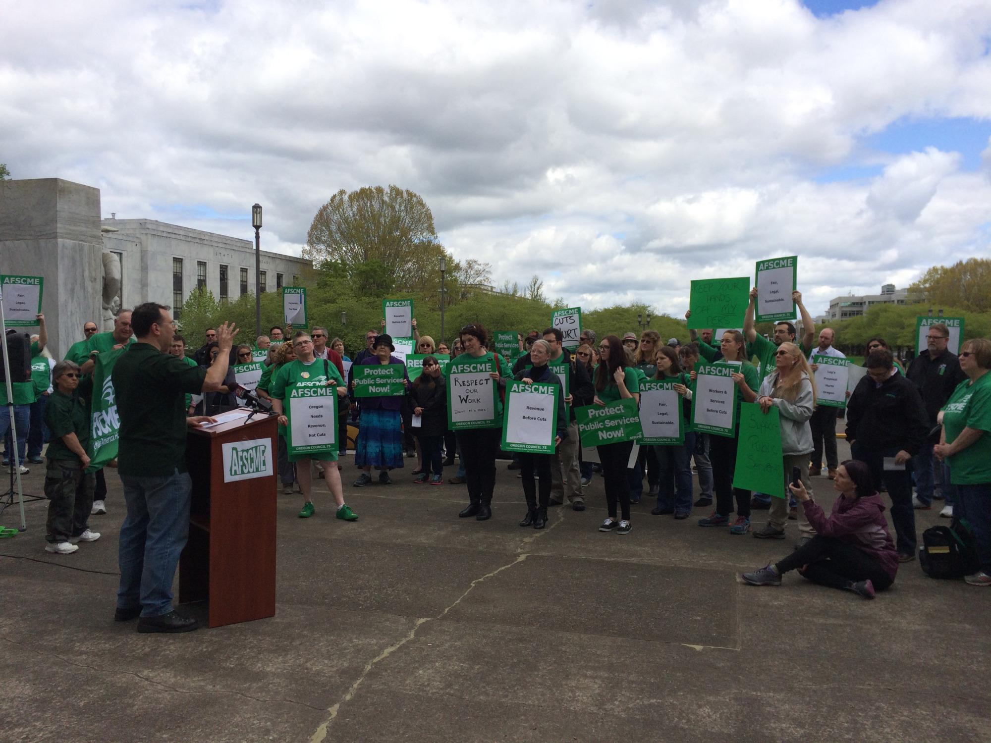 Public Employees Rally At Oregon Capitol - OPB