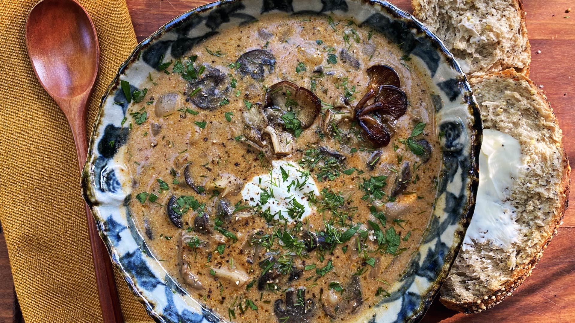 Hungarian Mushroom Soup with Fresh Dill - Eating European