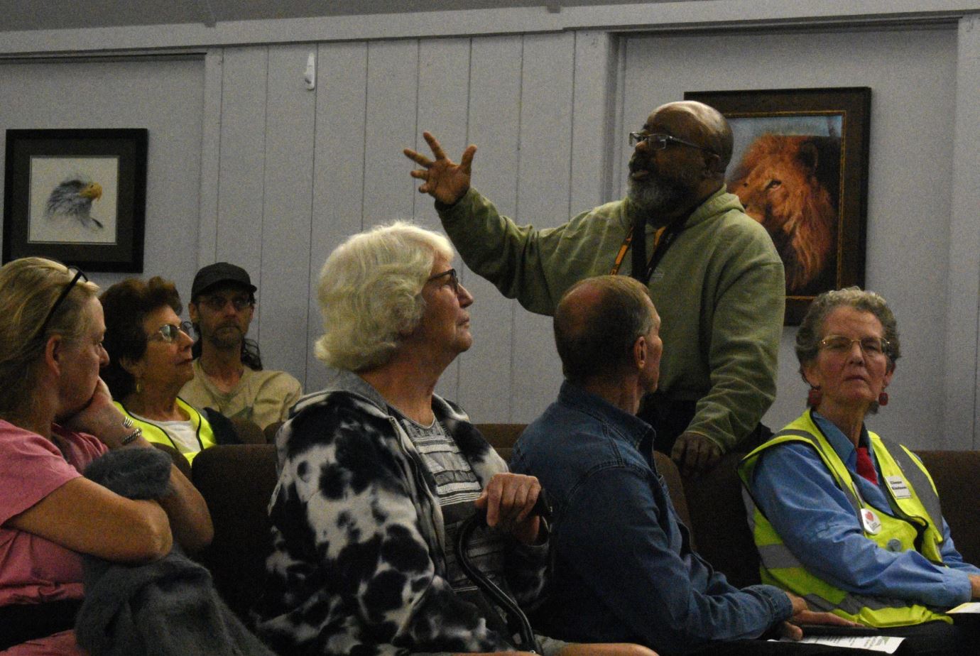 Eugene City Councilor Greg Evans speaks at a meeting on Oct. 7, 2024.
