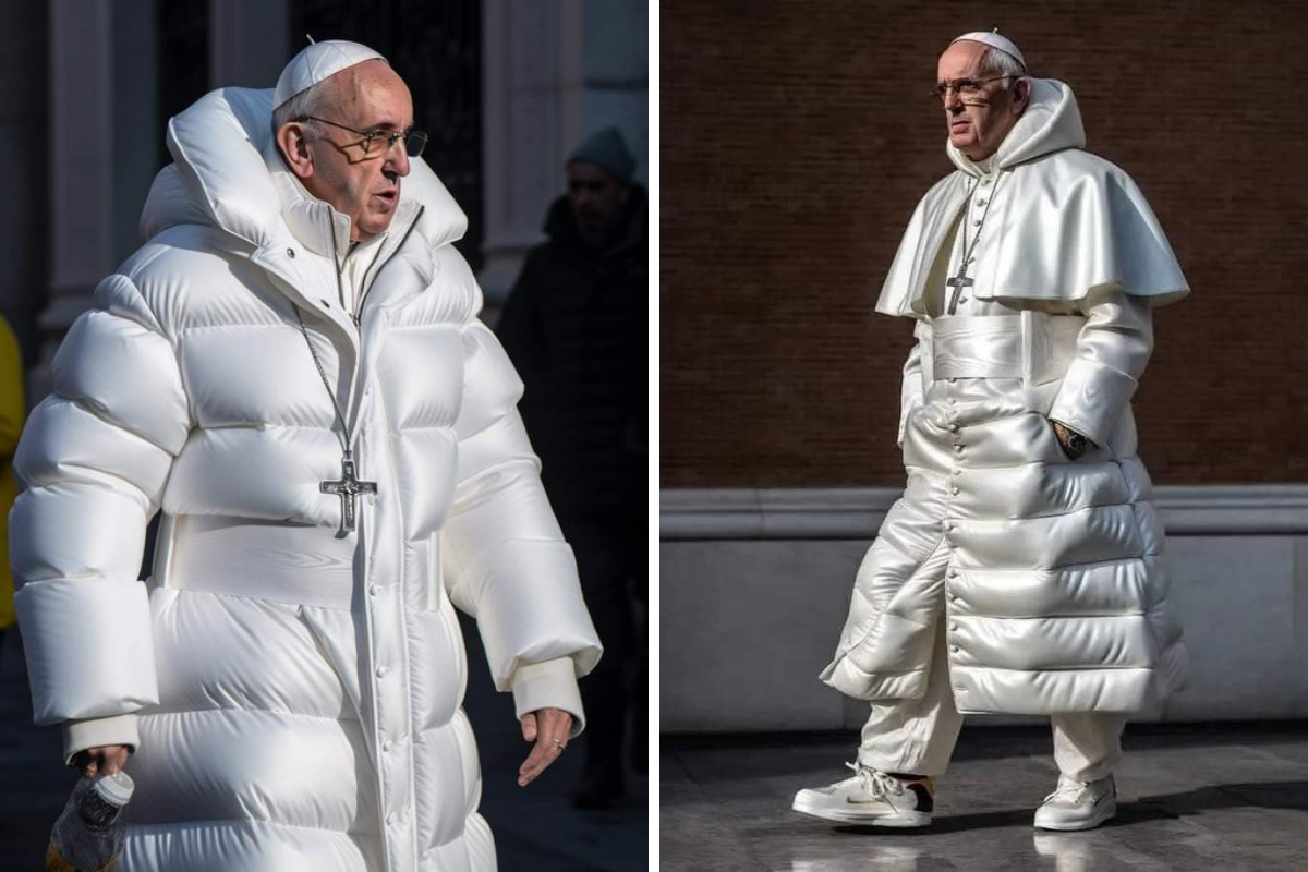 Crudo incondicional híbrido Son reales las fotografías del Papa Francisco con una chamarra blanca? Te  lo contamos – En Cancha