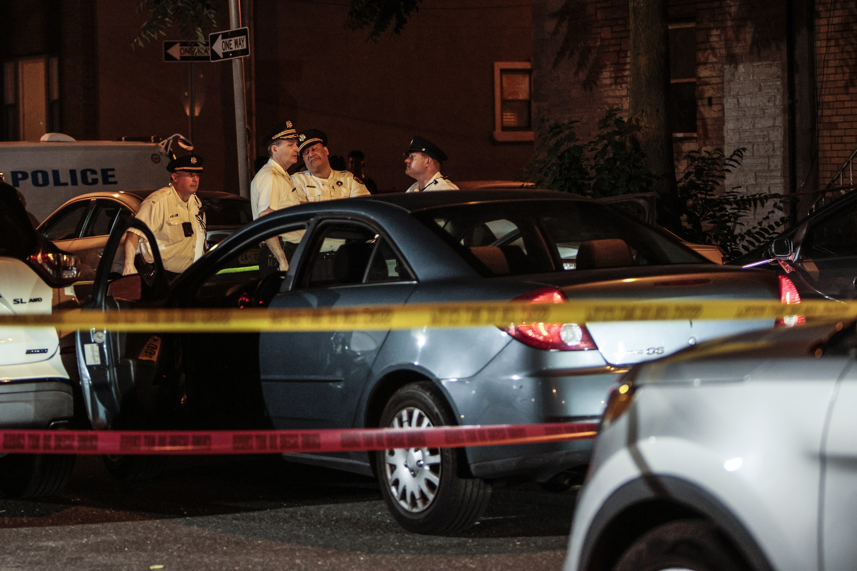 Man crashes car into police station, appears to celebrate