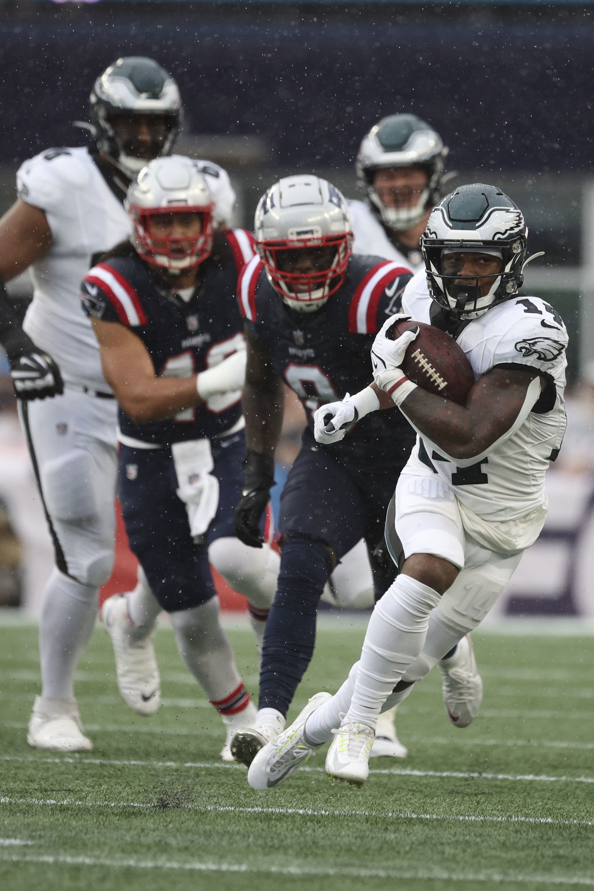 Why the Eagles' DeVonta Smith did a 'rock the baby' TD celebration