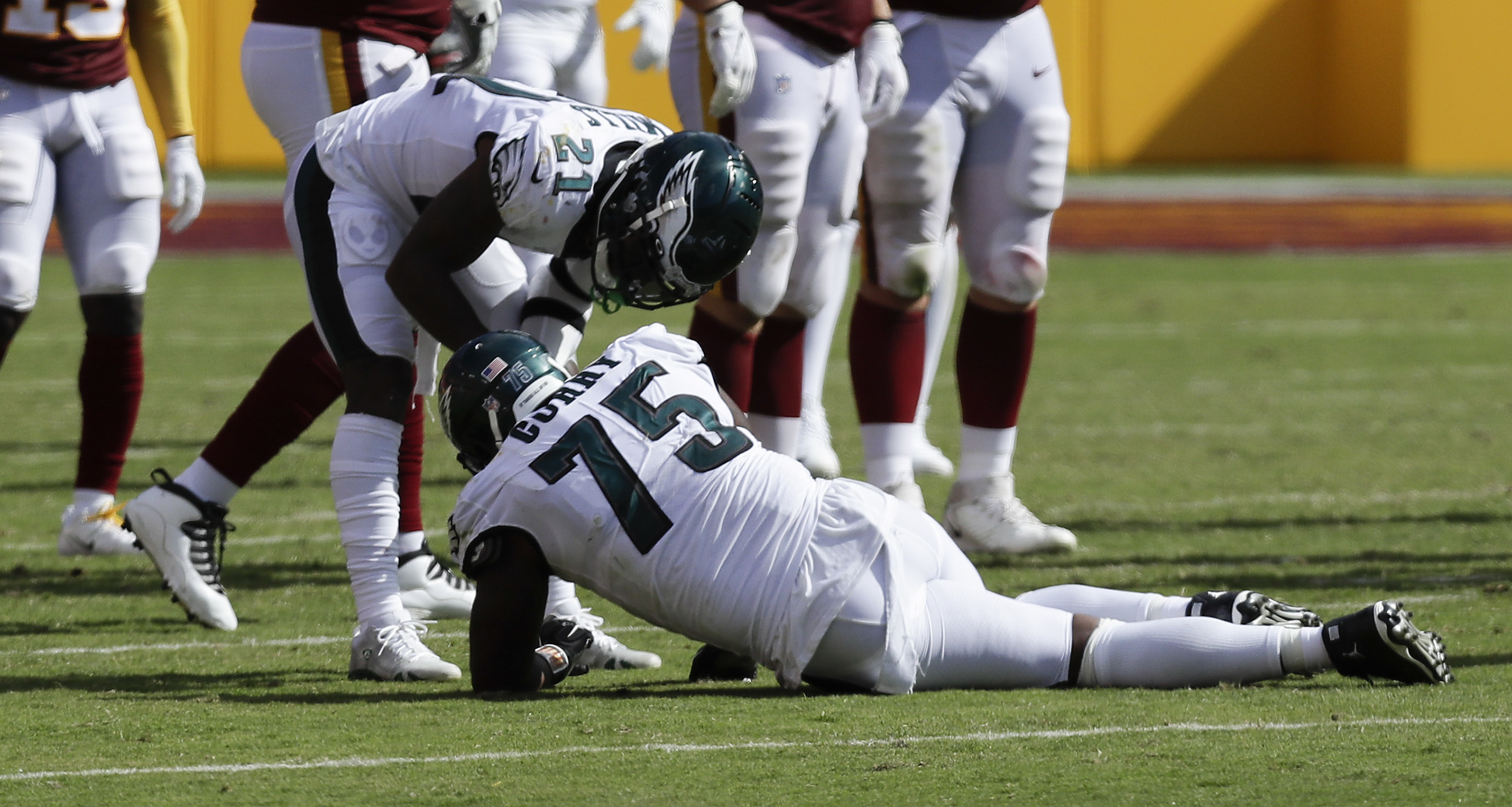 LANDOVER, MD - SEPTEMBER 13: Eagles safety Jalen Mills (21) has