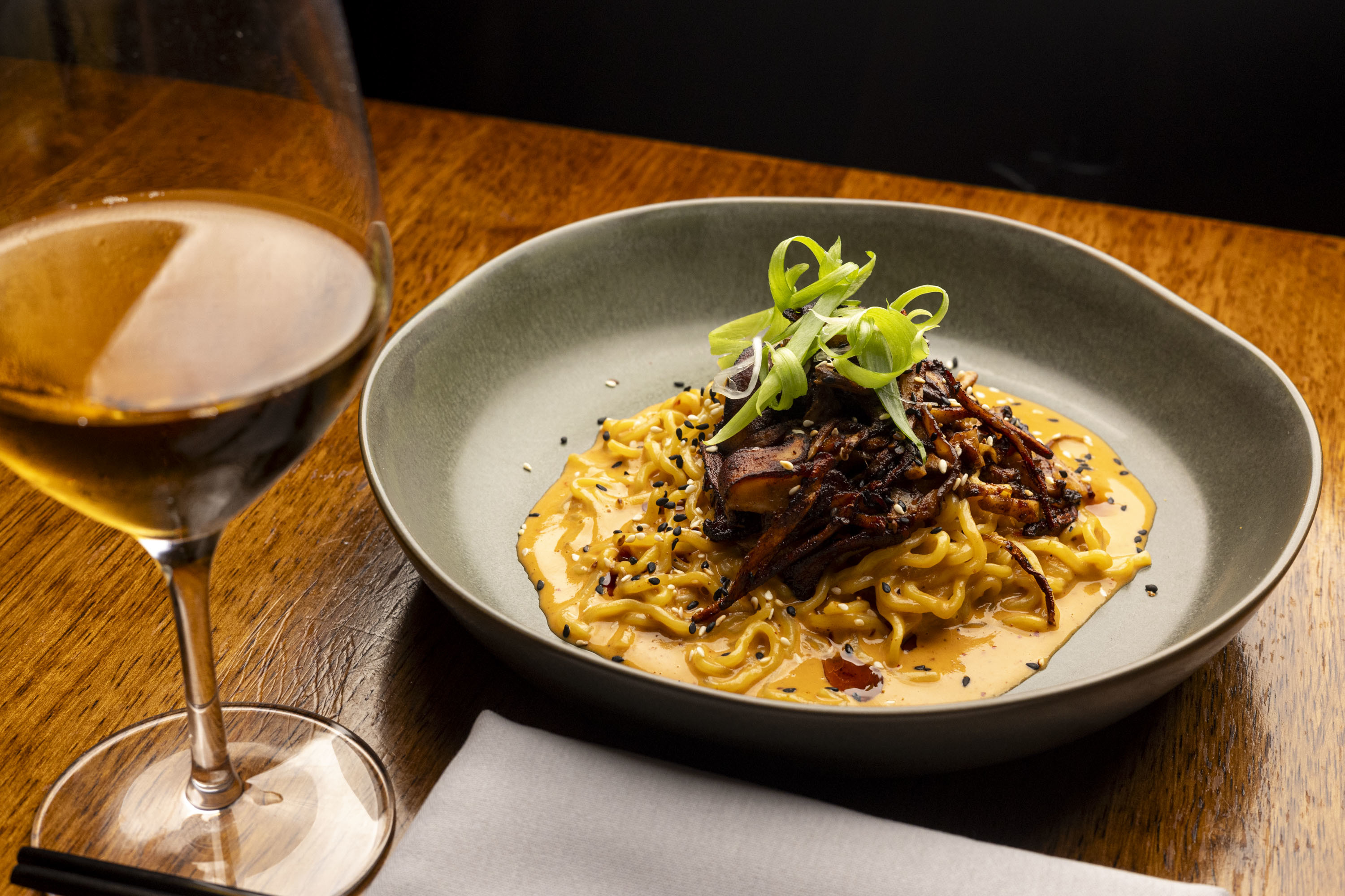 Spicy dandan noodles at Vedge in Philadelphia, Pa., on Thursday, Aug., 29, 2024. .