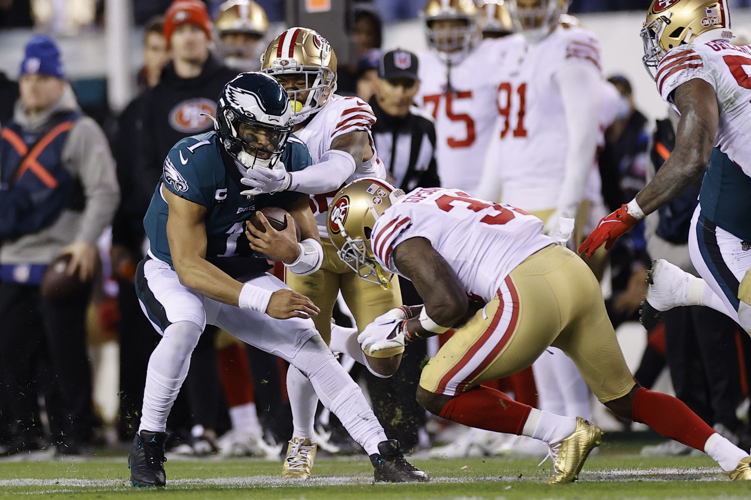 Eagles fly to Super Bowl LVII, beat battered Niners 31-7 in NFC