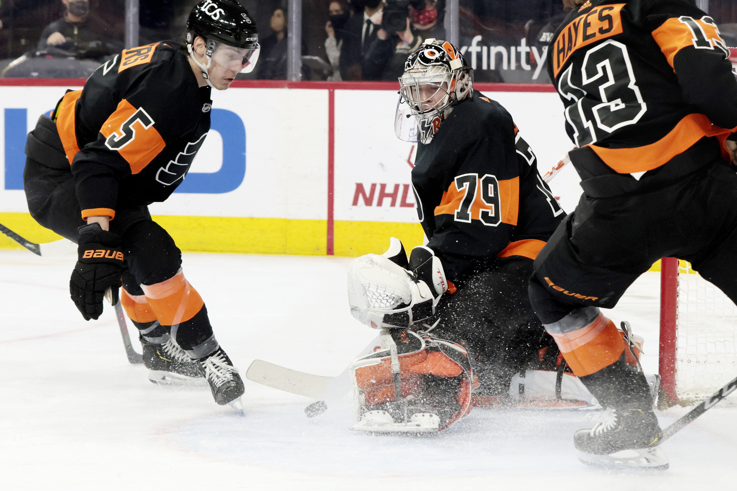 Philadelphia Flyers Phil Myers and Morgan Frost will miss