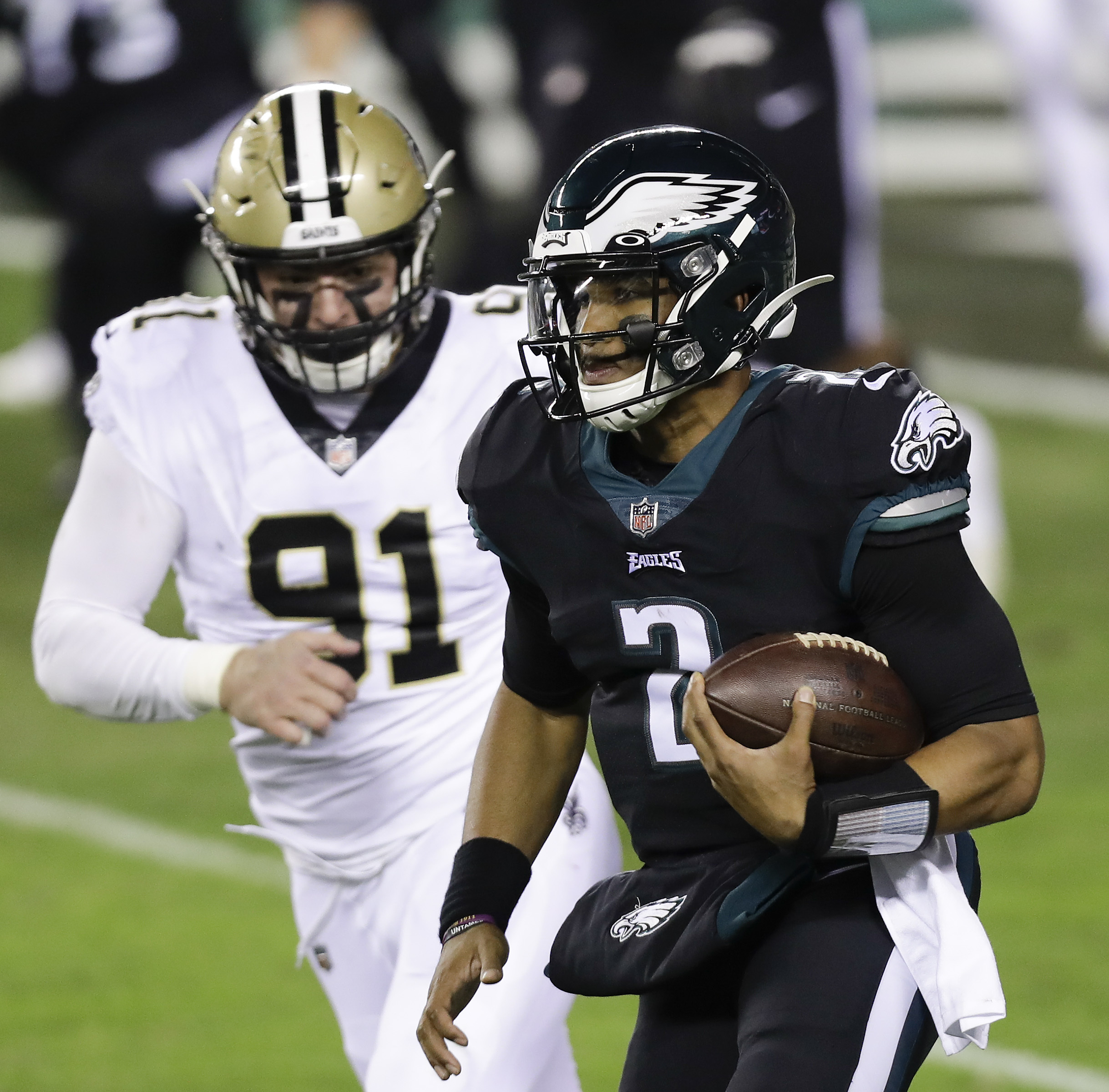 Philadelphia Eagles rally behind Jalen Hurts and a depleted defense in  24-21 win over New Orleans Saints