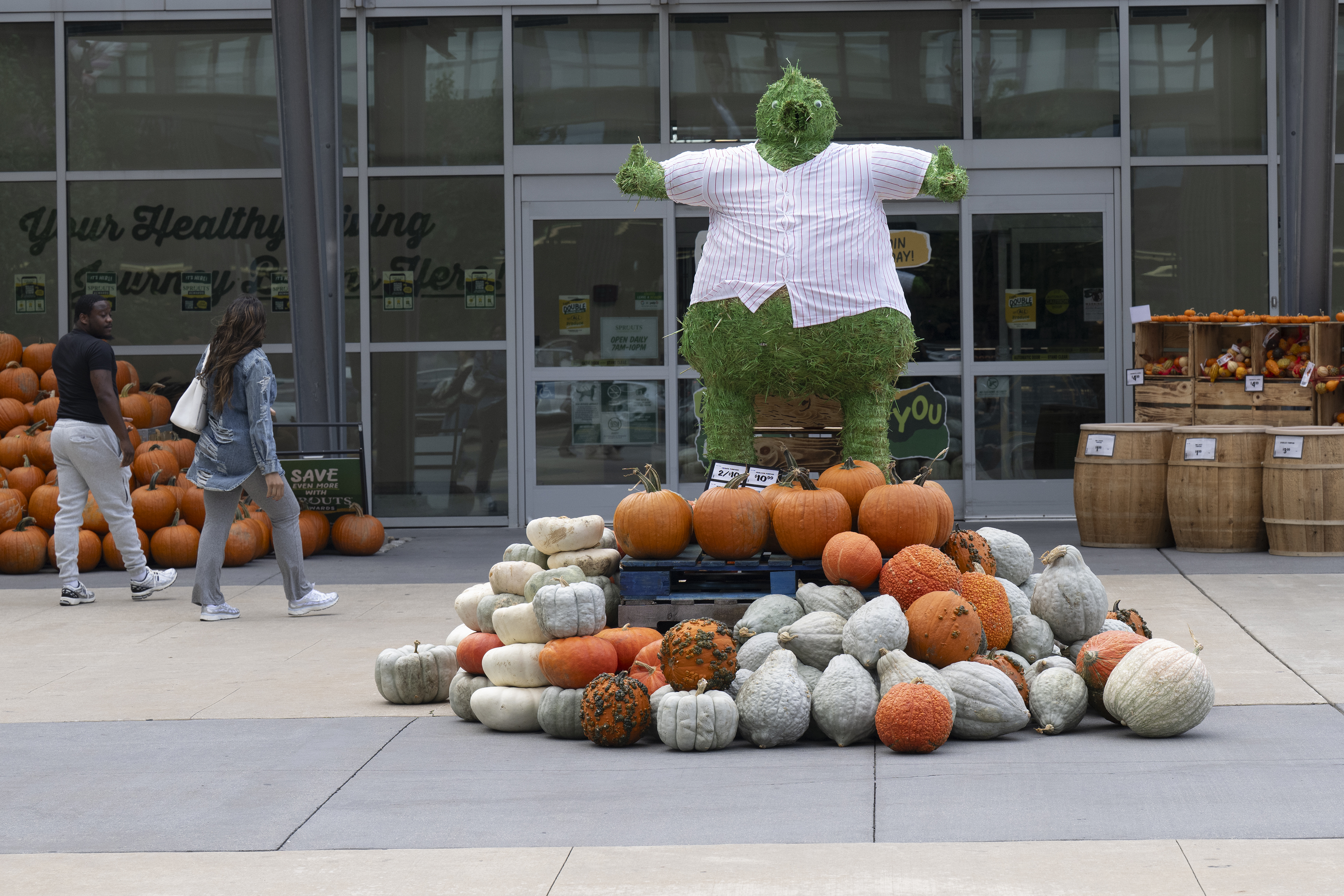 Sprouts wanted a Phanatic-themed fall display. It created a