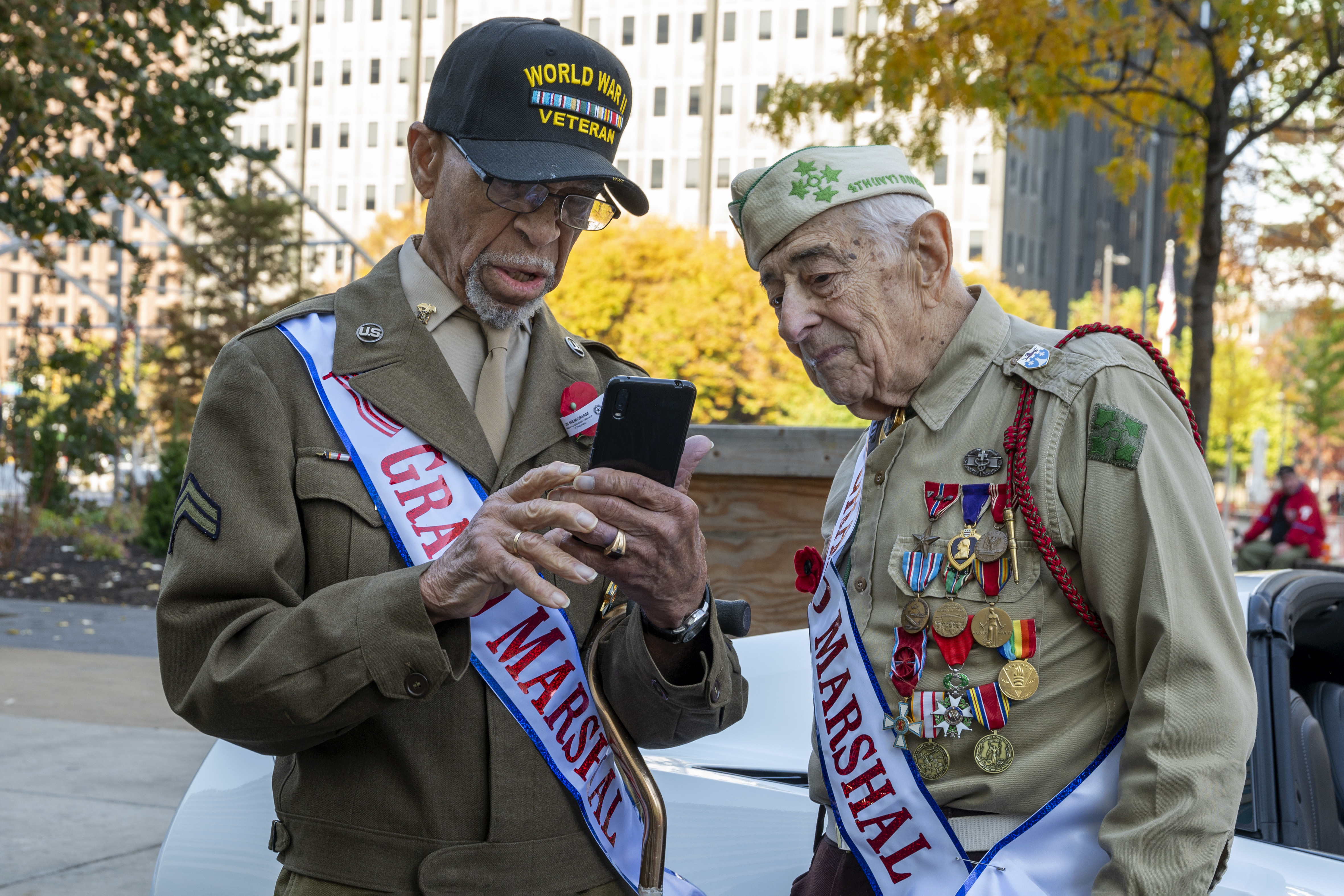 Two WWII veterans, co-grand marshals of Philly's parade, share their war  memories