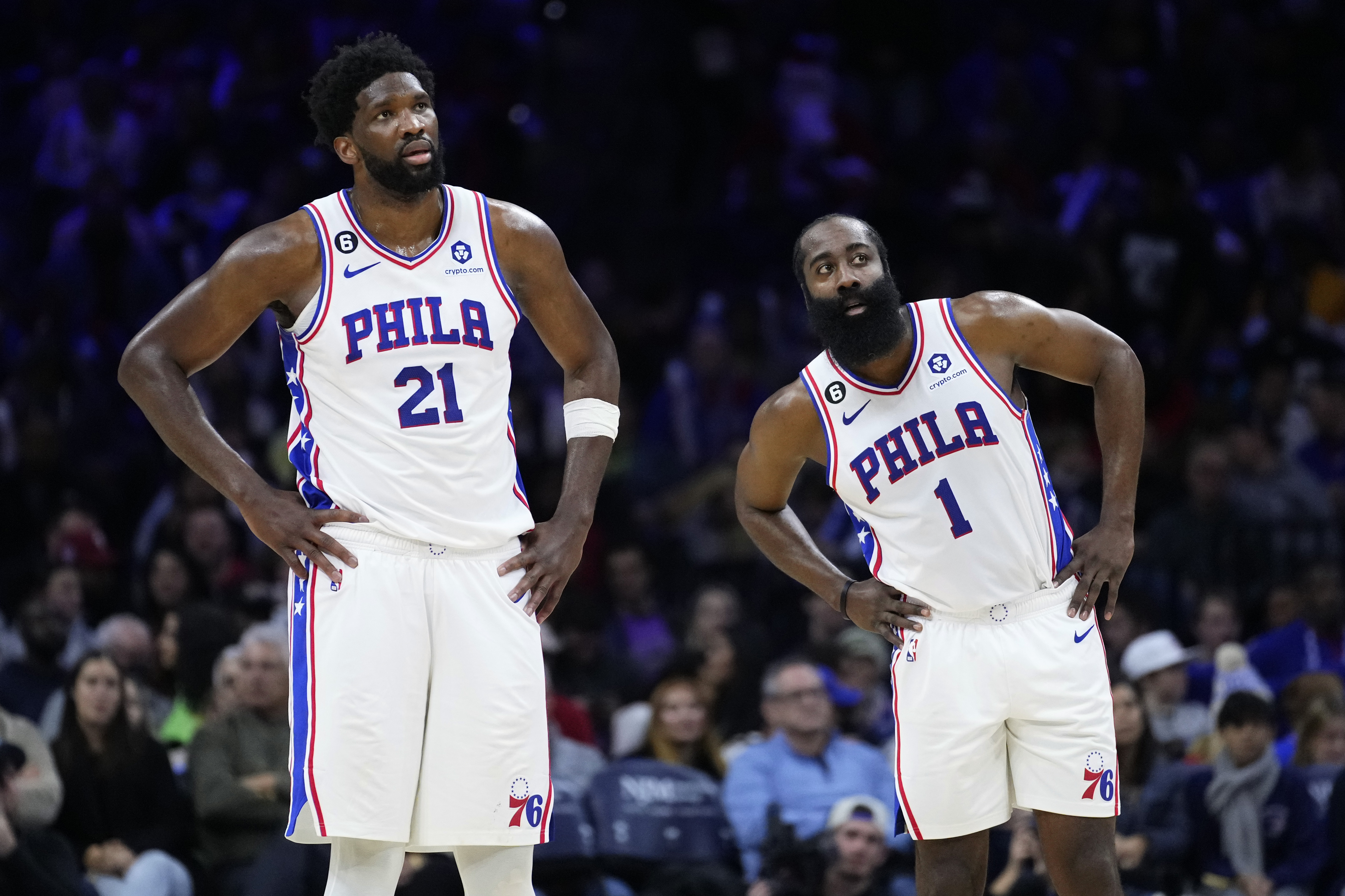 Official brothers Joel Embiid and James Harden Philadelphia 76ers