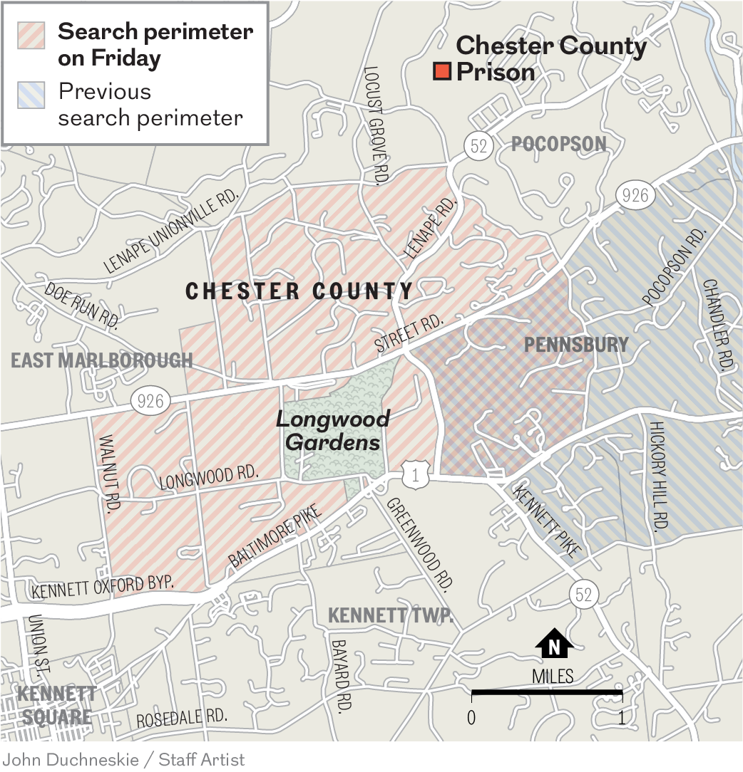 Pa. prison escape timeline: Massive search for escaped inmate Danelo  Cavalcante in Chester County - 6abc Philadelphia