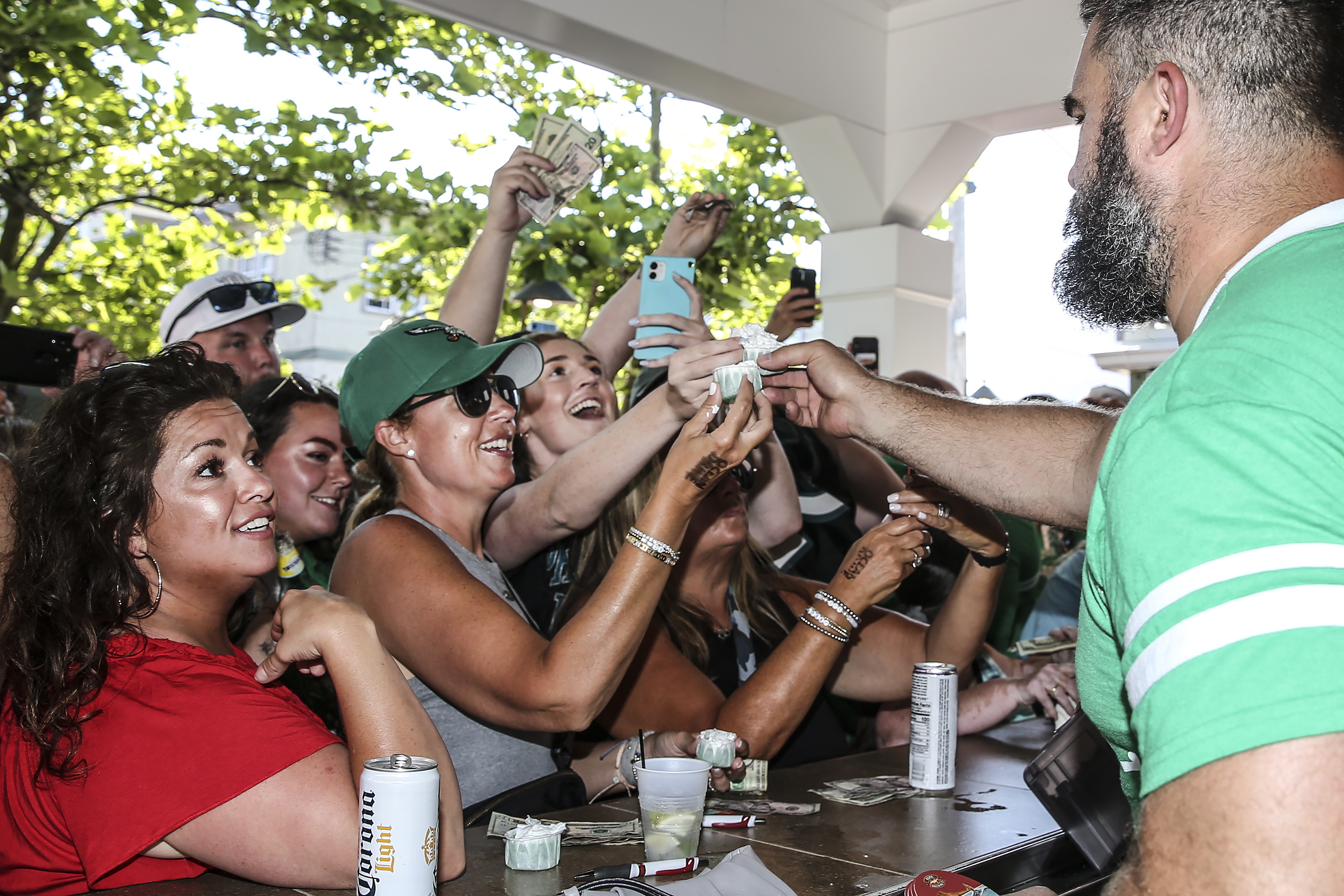 A Pictorial: Everyman Jason Kelce Was in Sea Isle for the Polar Plunge  Wearing His OD Shirt - Crossing Broad