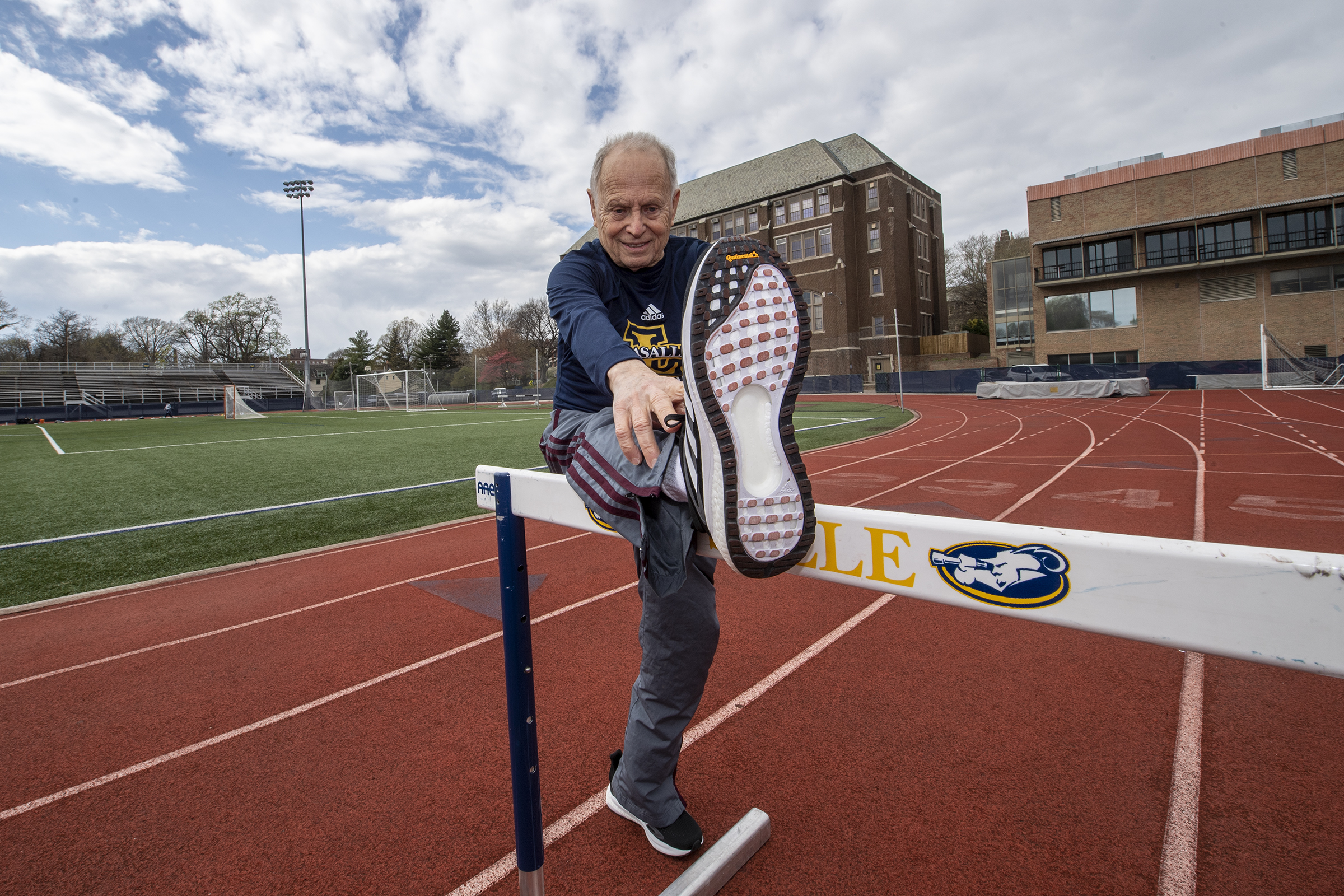 At 85, he's running his sixth Penn Relays and is in his 51st year of  teaching at La Salle University