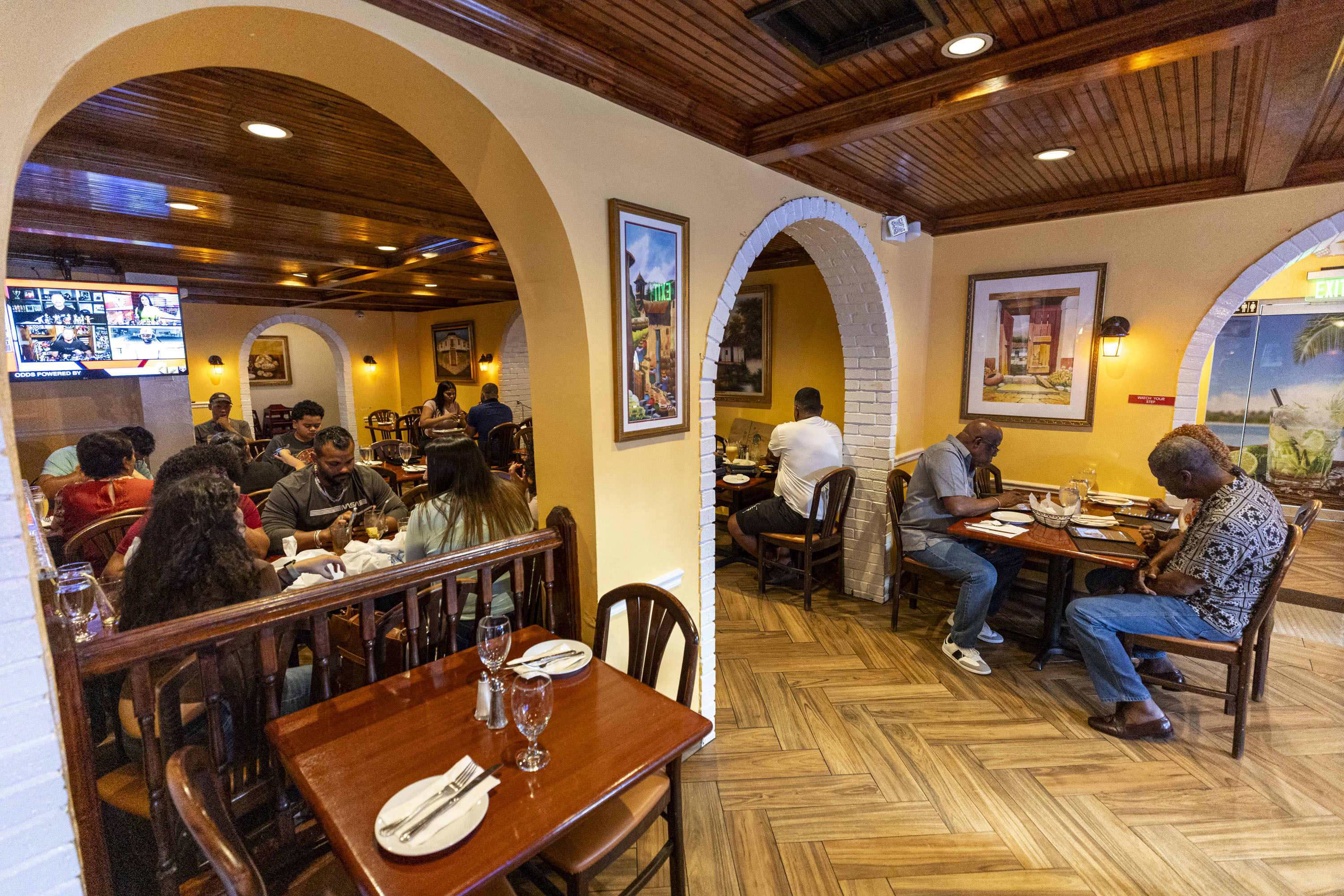 People enjoying their food at Tierra de Colombiana in Philadelphia, Pa., on Friday, Sept., 6, 2024. .