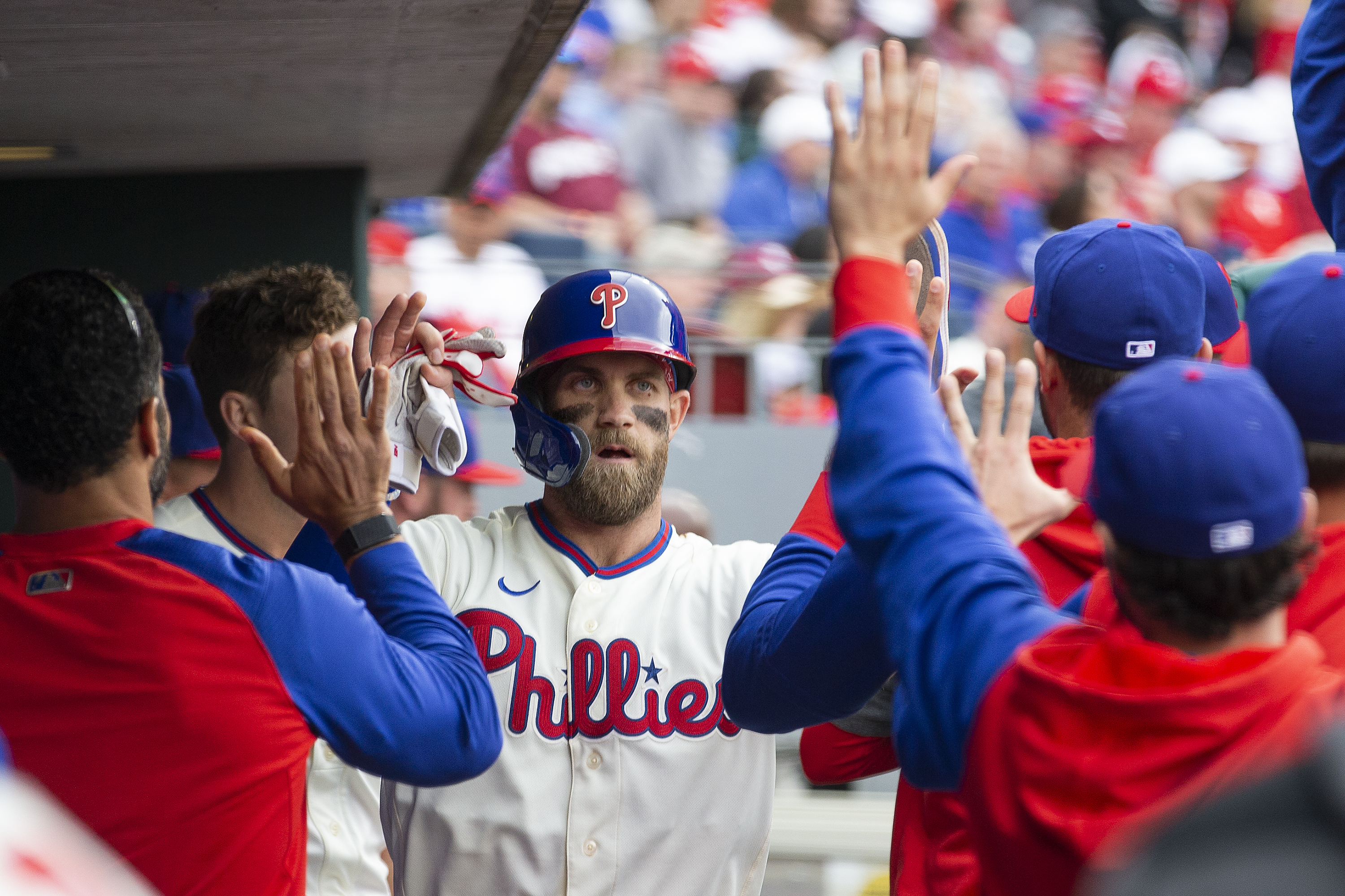 Phillies Bryce Harper begins his rehab assignment with the IronPigs on Aug.  23, 2022. 