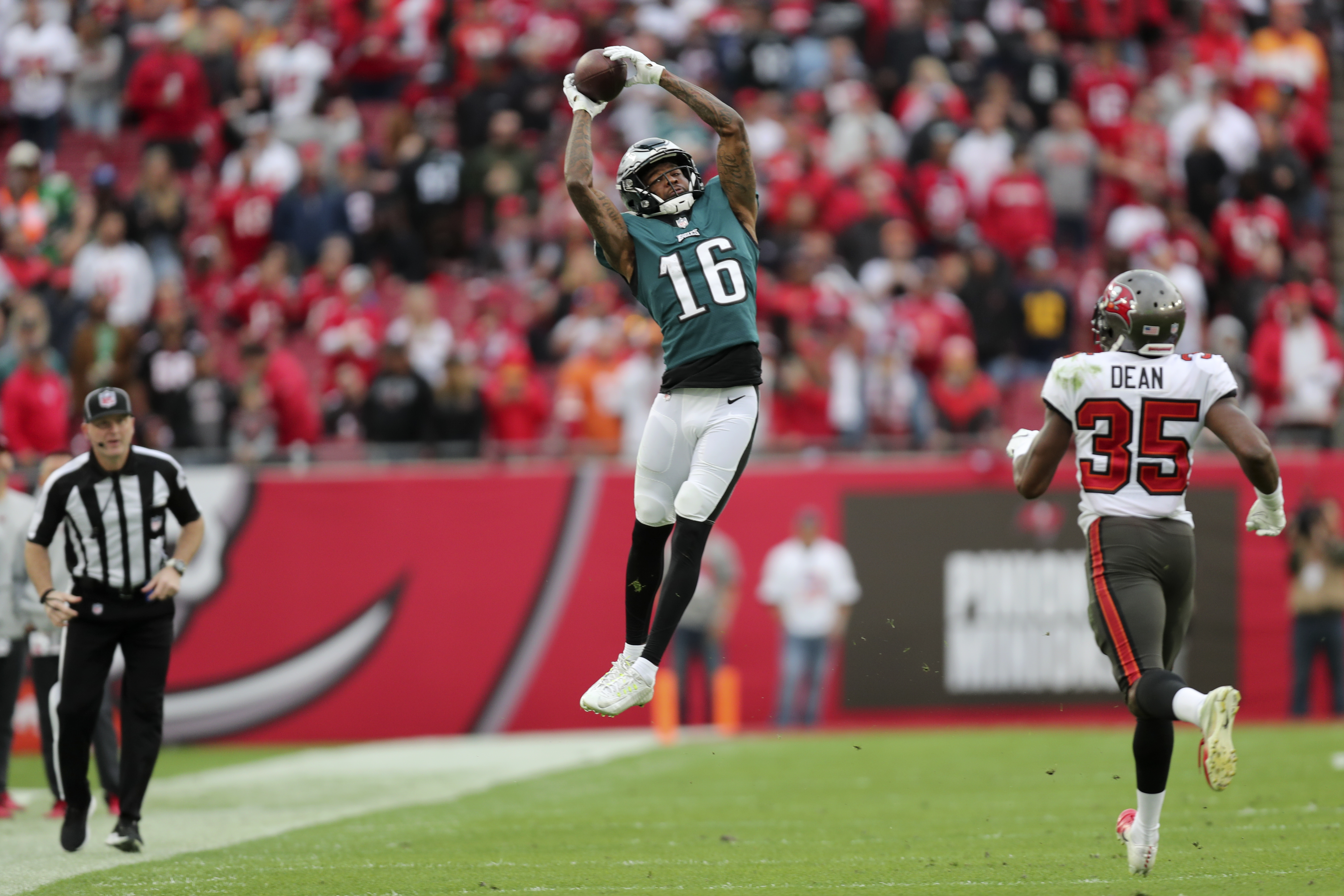 Philadelphia Eagles Batman DeVonta Smith A.J. Brown Quez Watkins