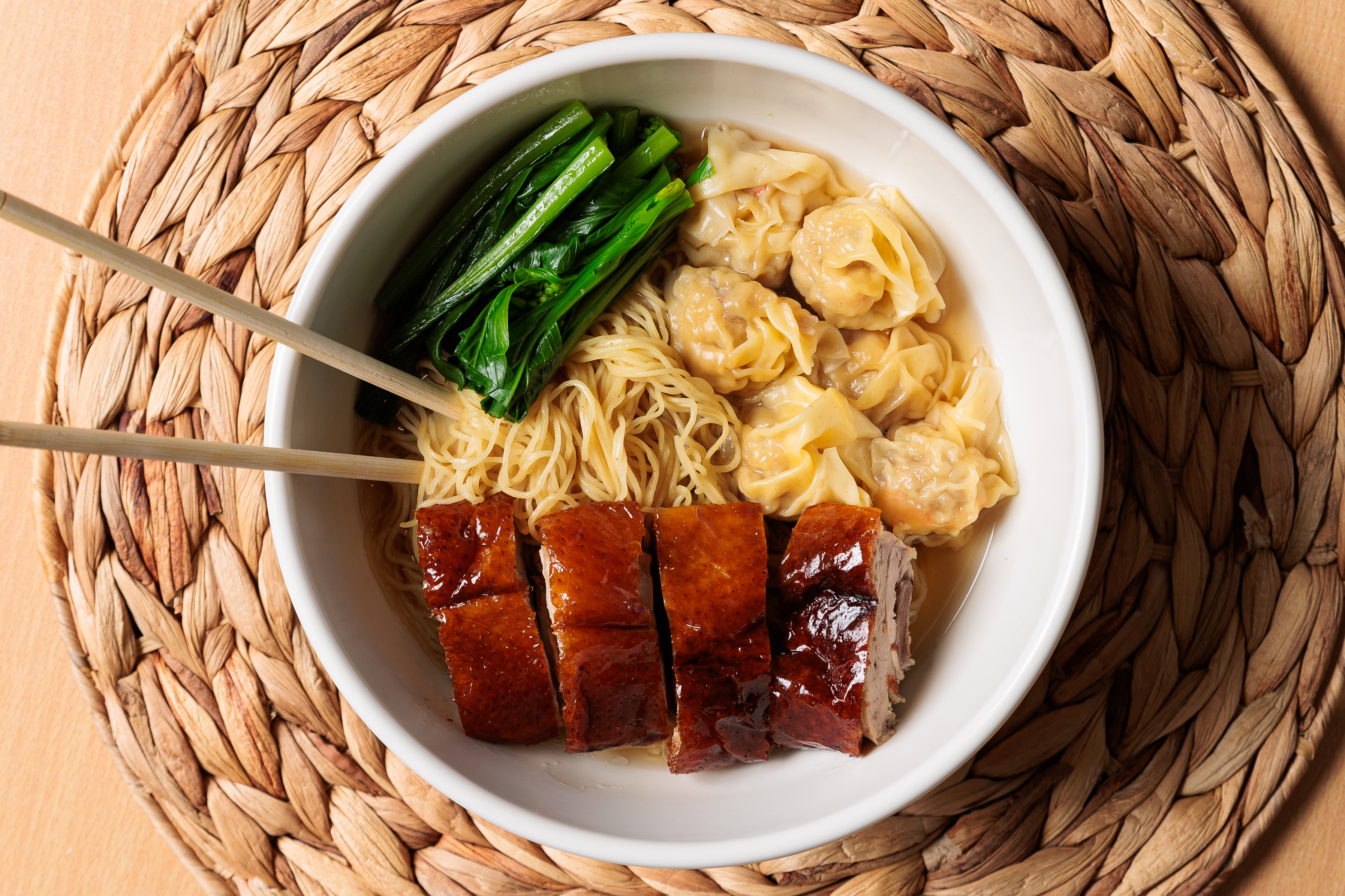 Wonton noodle soup with roast duck at Sang Kee Peking Duck House on Wednesday, Sept. 11, 2024, in Philadelphia .