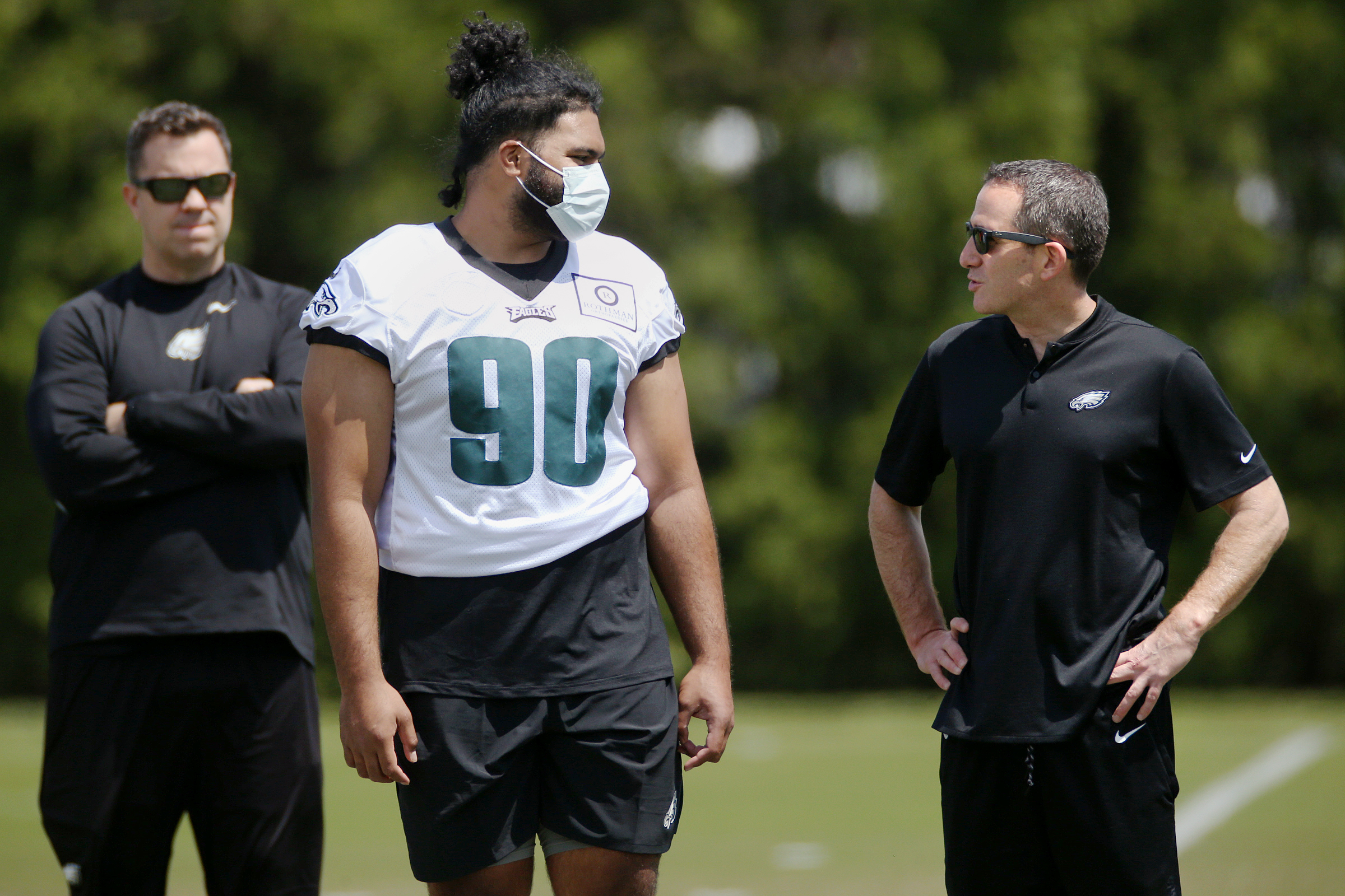 Nick Sirianni takes field as Eagles coach for first practice, DeVonta Smith  debuts - The Athletic