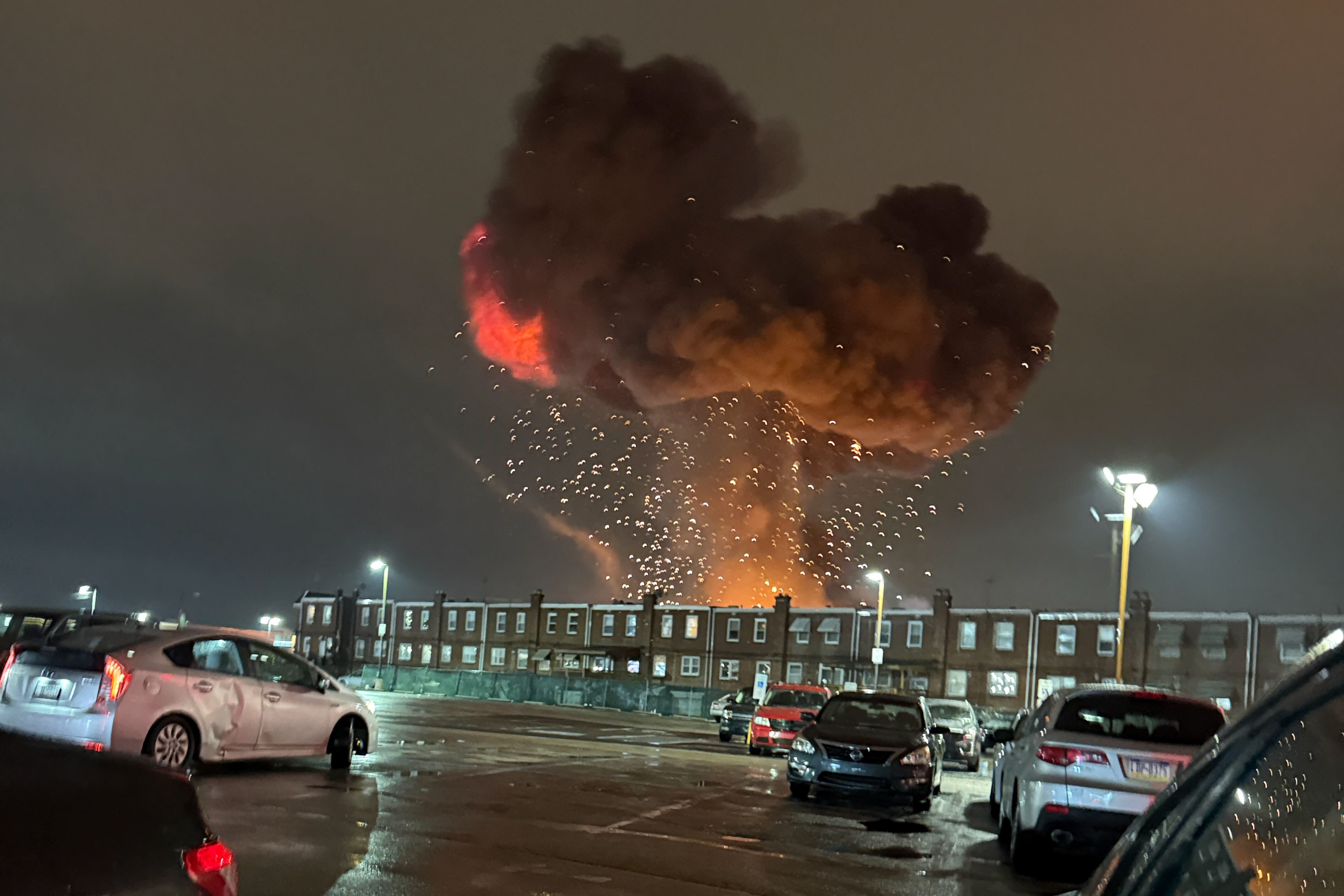 Pictures from the scene of plane crash in Northeast Philly