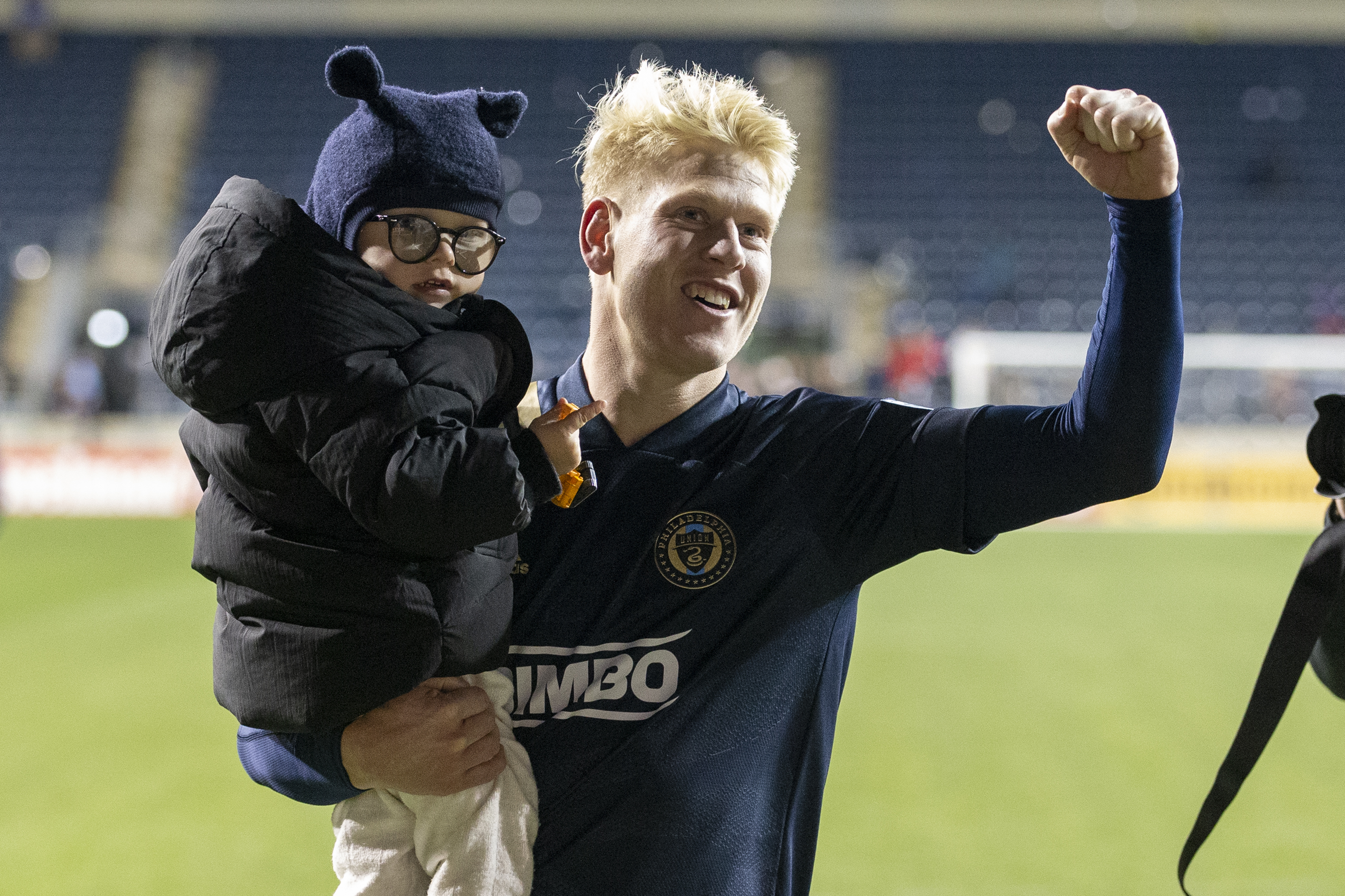 Philadelphia Union defender Jakob Glesnes celebrates his game-winning  overtime playoff goal against the New York Red Bull Stock Photo - Alamy