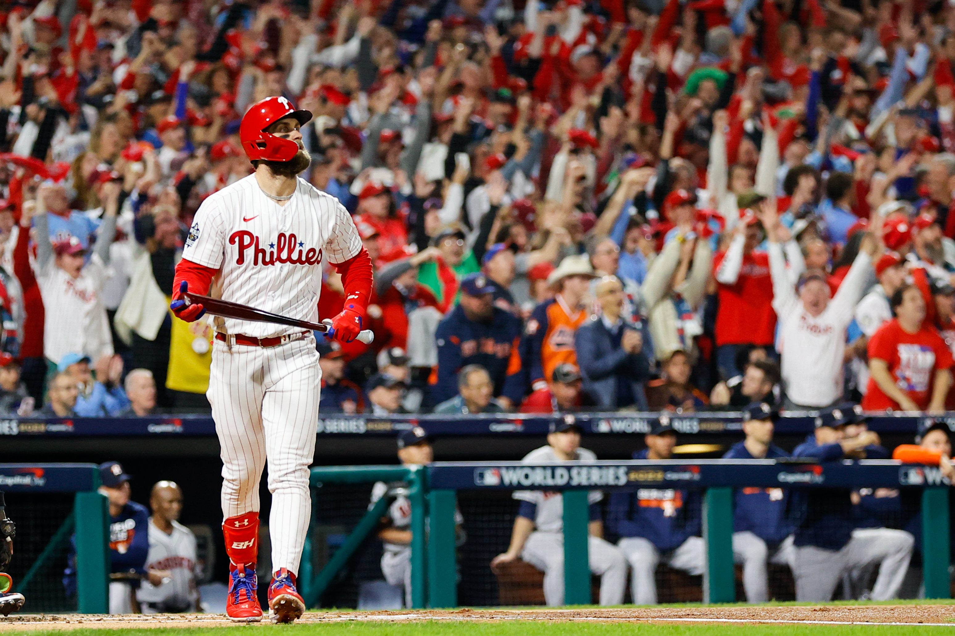 Marcus Hayes: Bryce Harper's legend grows as he homers on first World  Series pitch he sees at Citizens Bank Park