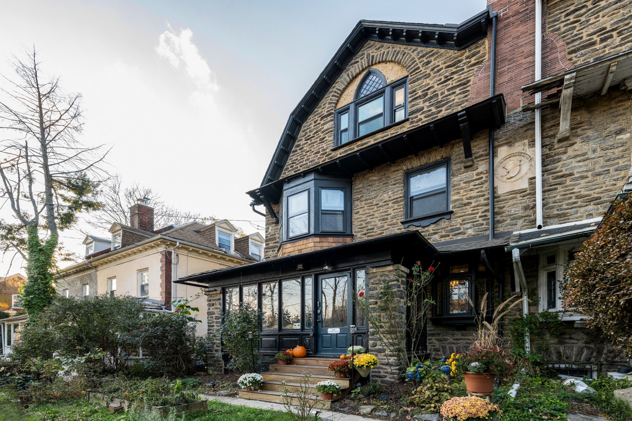 An updated six-bedroom stone twin in Germantown for $575,000