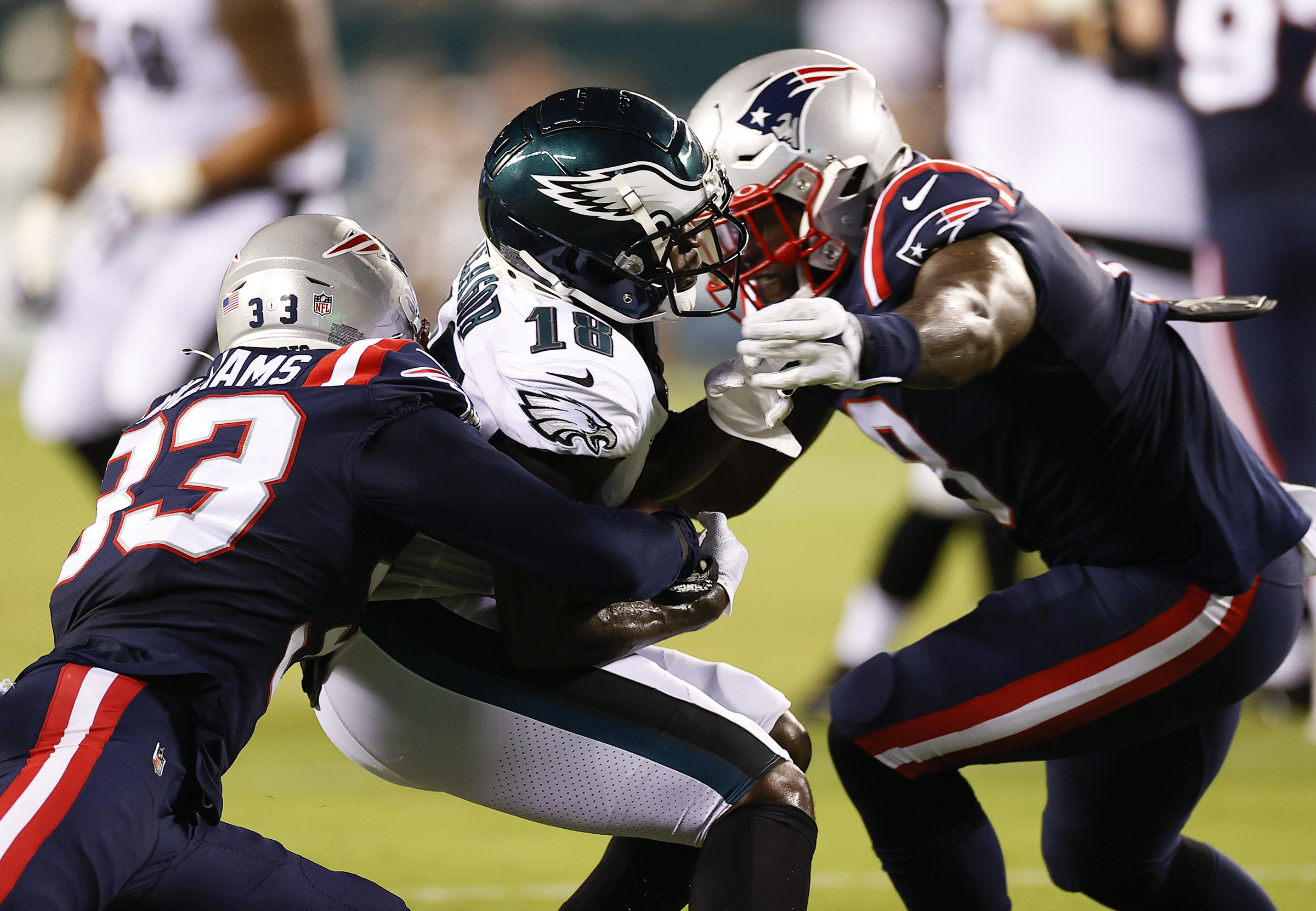 Newton, Jones star at QB for Patriots in 35-0 rout of Eagles – Daily Local