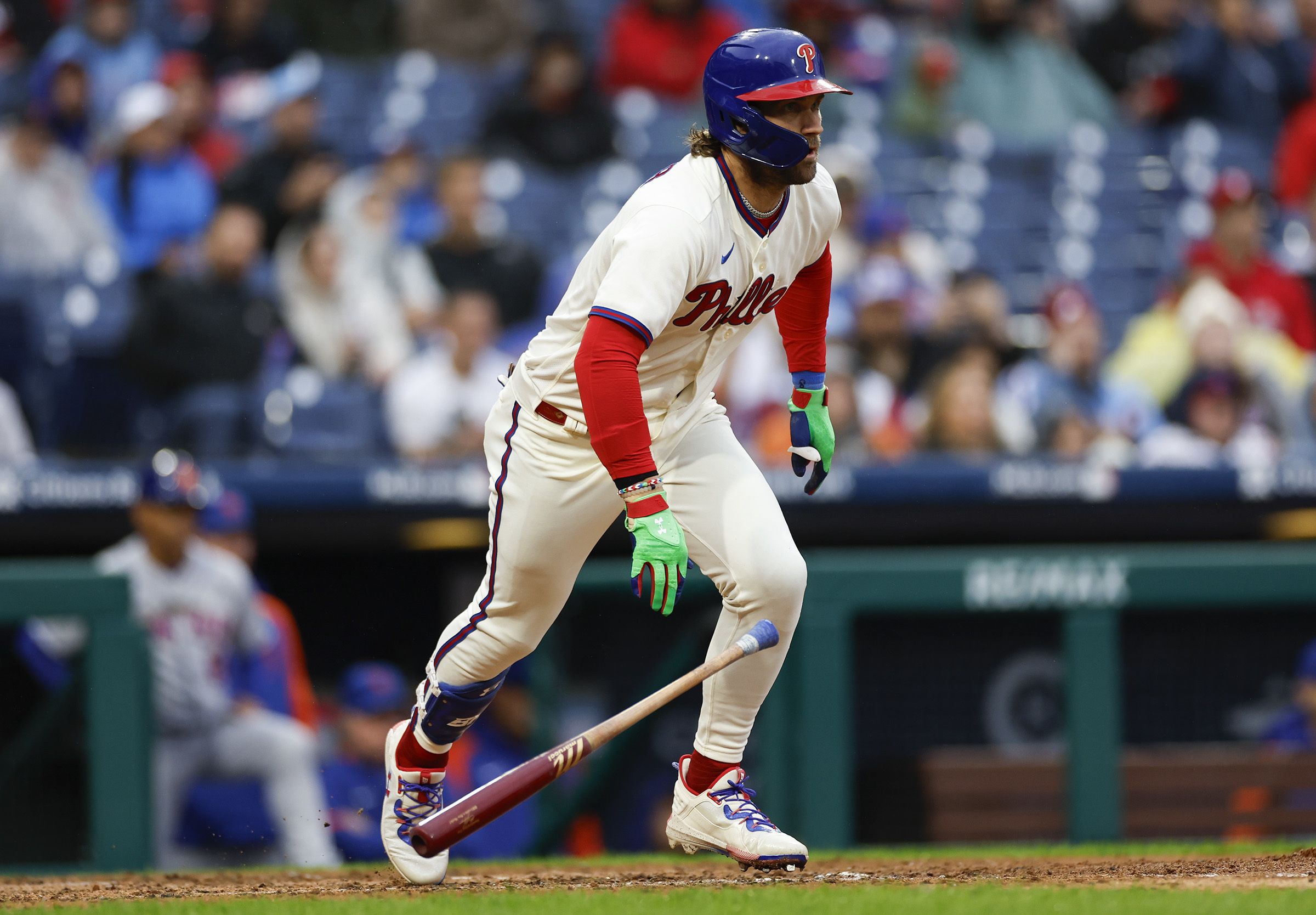 Bryce Harper Spotted Wearing Philadelphia Eagles Socks Against New York  Mets - Sports Illustrated Inside The Phillies