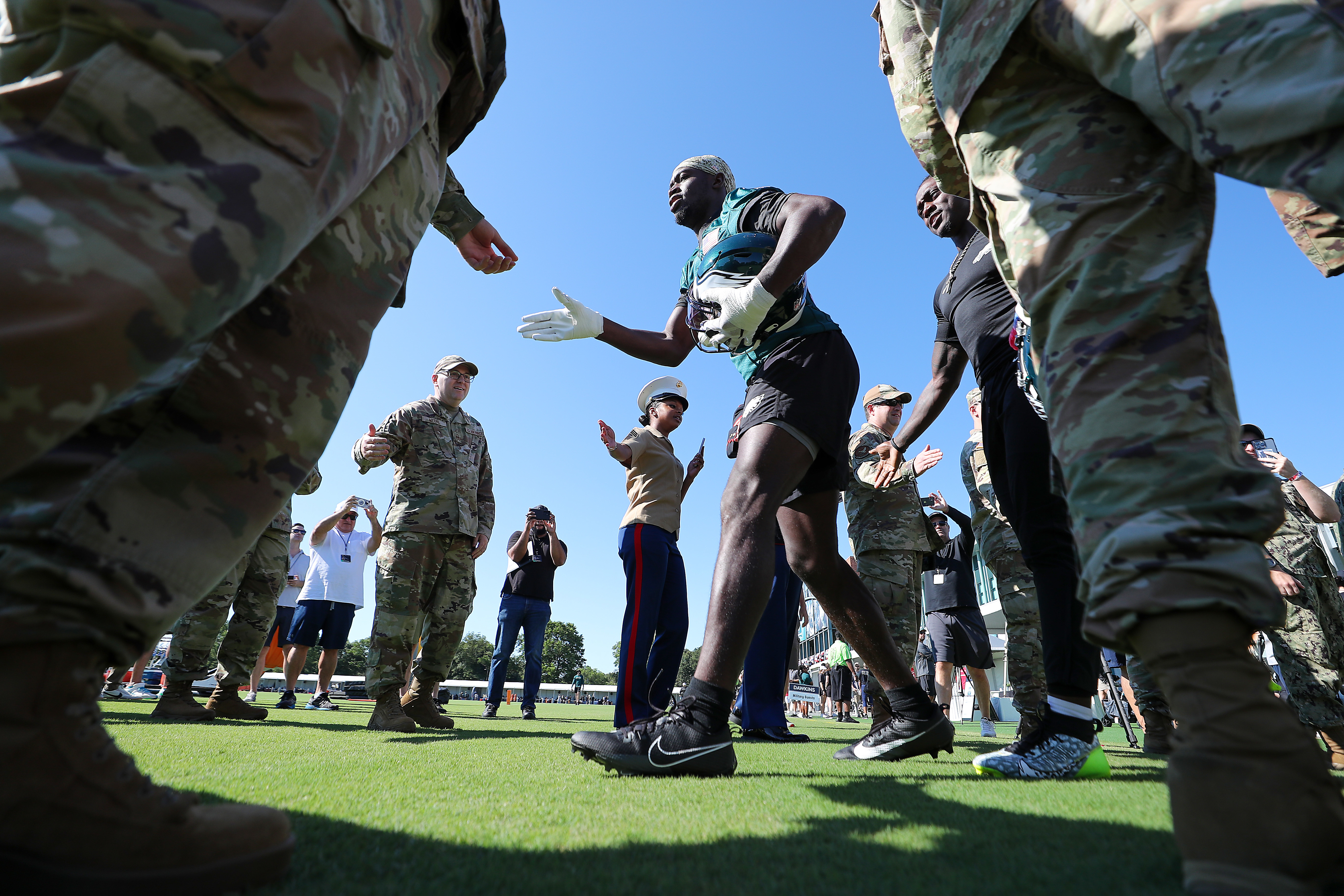 Philadelphia Eagles honor military with jerseys during training camp –  NBC10 Philadelphia