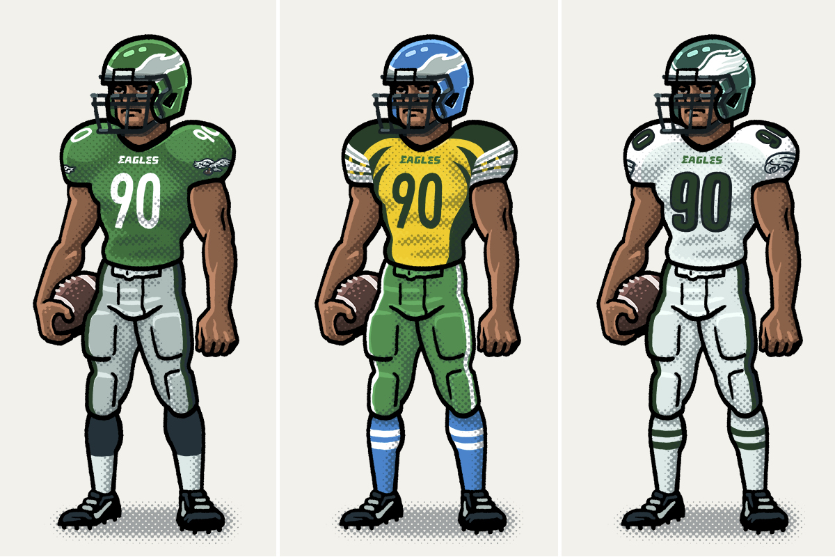 eagles uniforms over the years