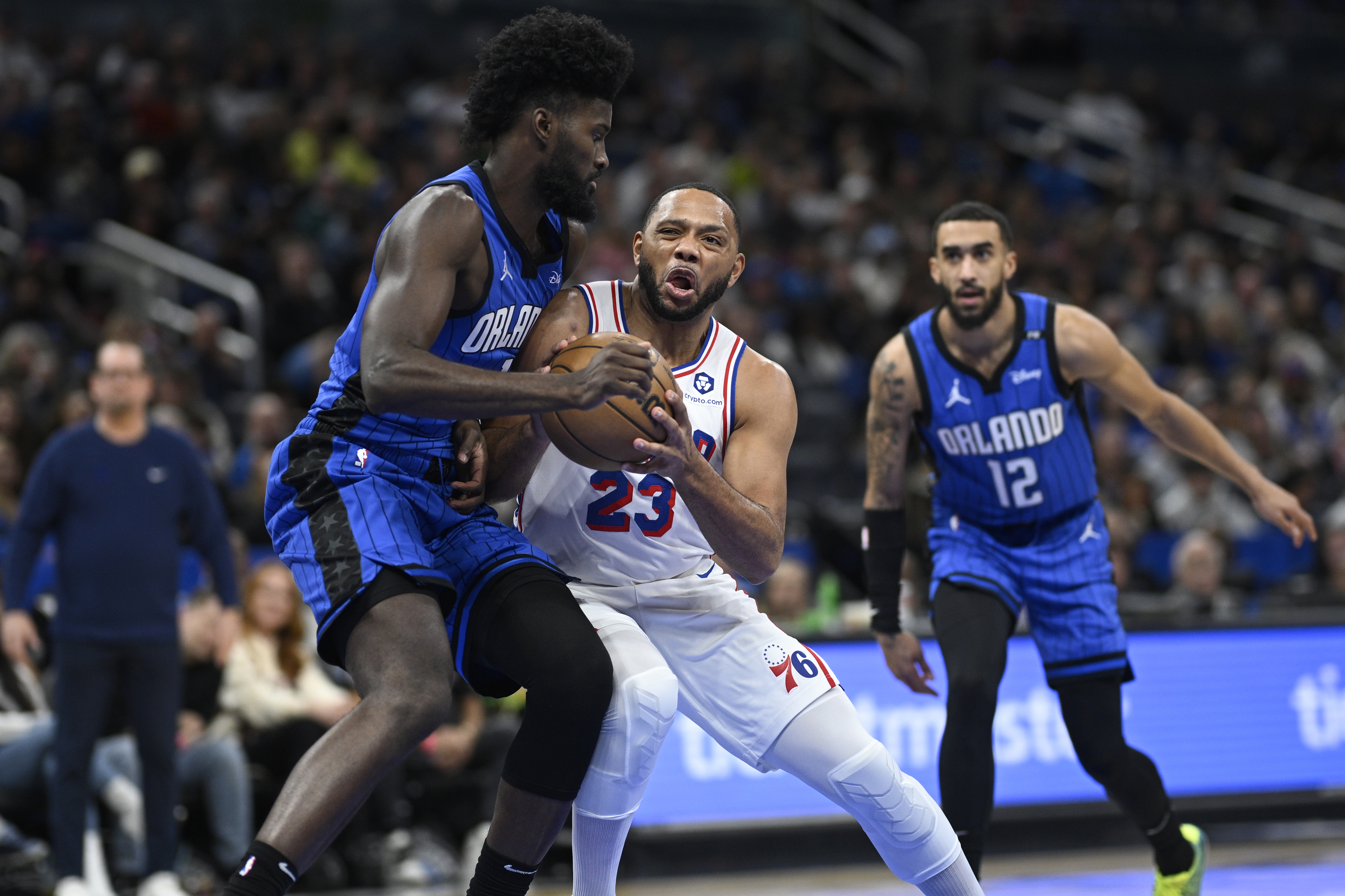 Shorthanded Sixers lose to Magic after Paul George fouls out