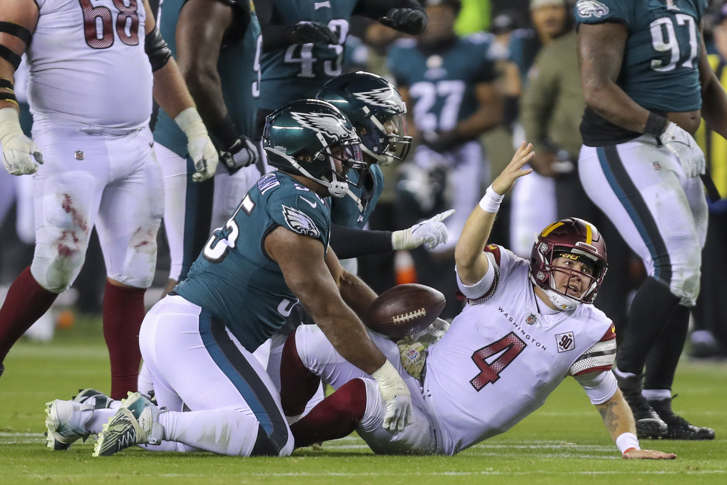 Eagles-Commanders analysis: Costly fumbles, questionable calls