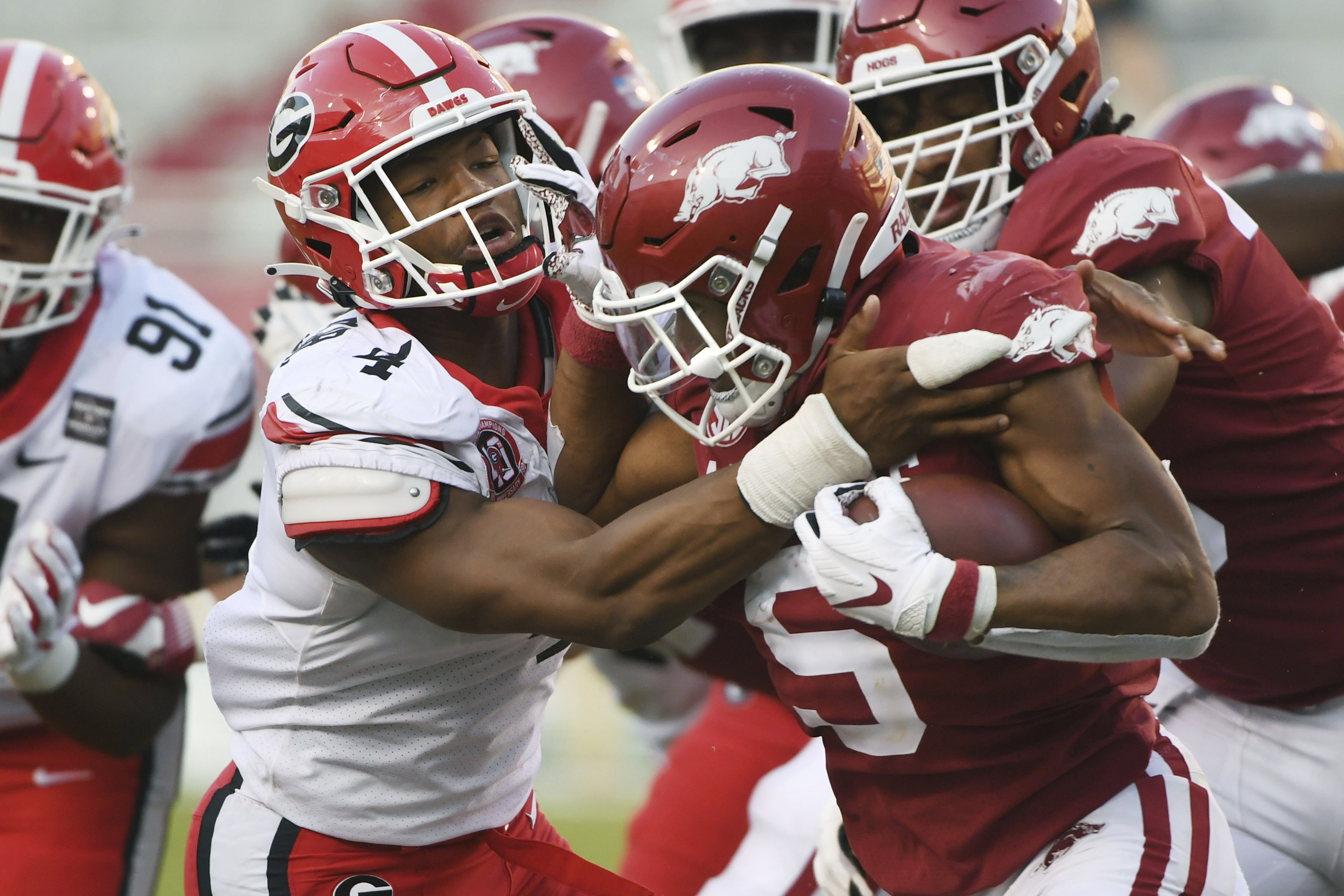 2020 Arkansas Razorbacks-Georgia Bulldogs Rivals star power, Pro