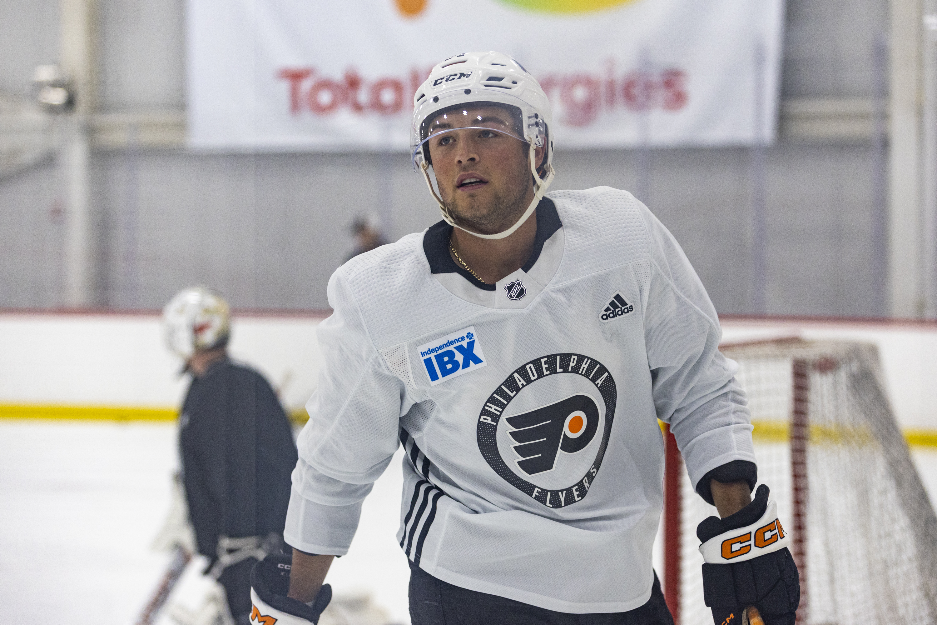 Inspiring: Carter Hart And Connor Parkkila Continue To Inspire One Another,  As Hart Placed A Sticker On His Helmet From His Pal Connor (Flyers) –  FLYERS NITTY GRITTY