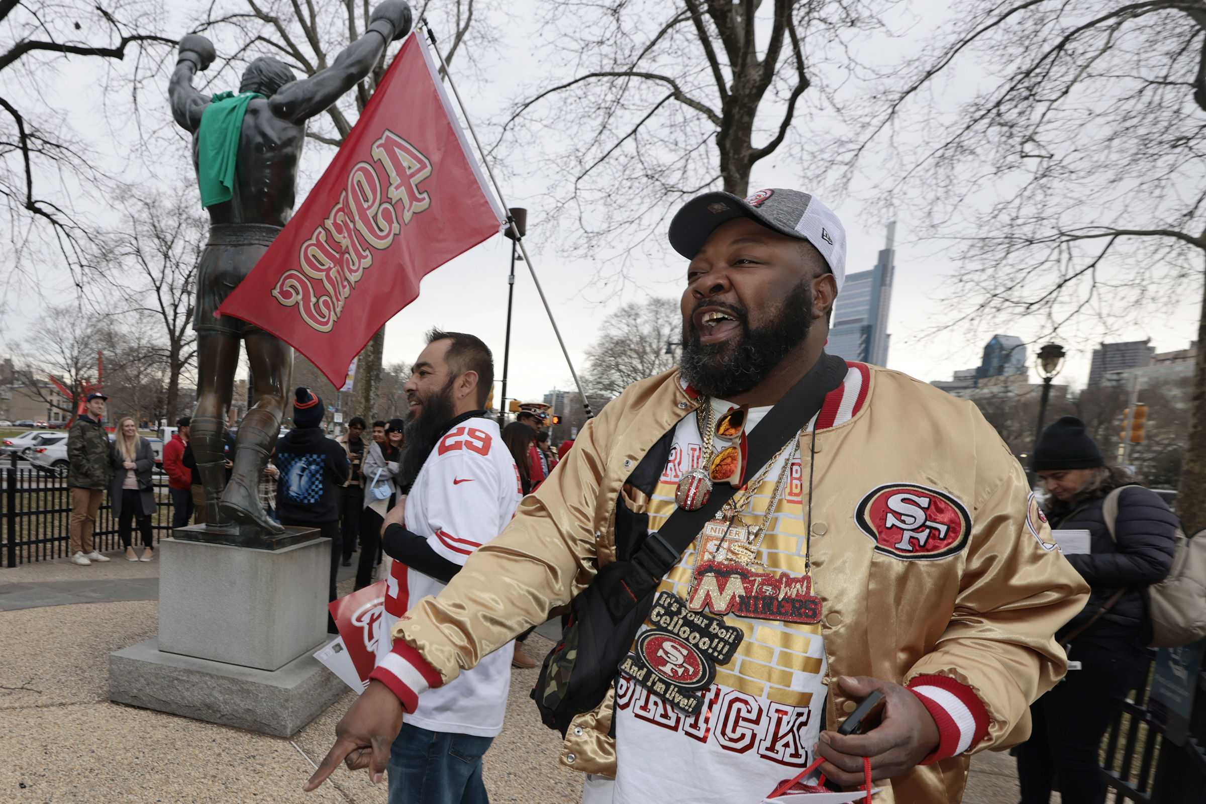 49ers Fans Disrespect Rocky Balboa Statue In Philadelphia