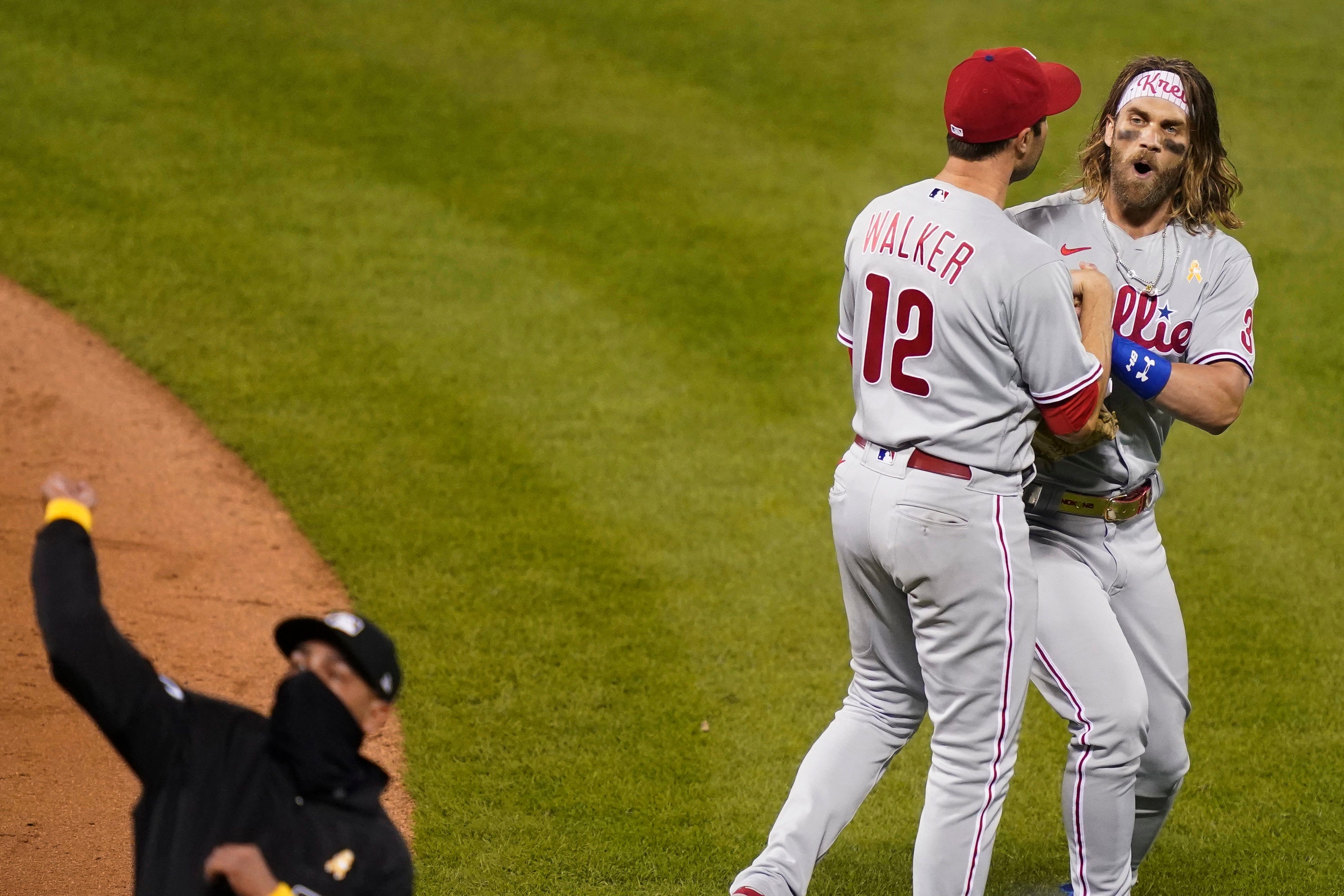 Phillies star Bryce Harper ejected arguing fair-foul call - ESPN