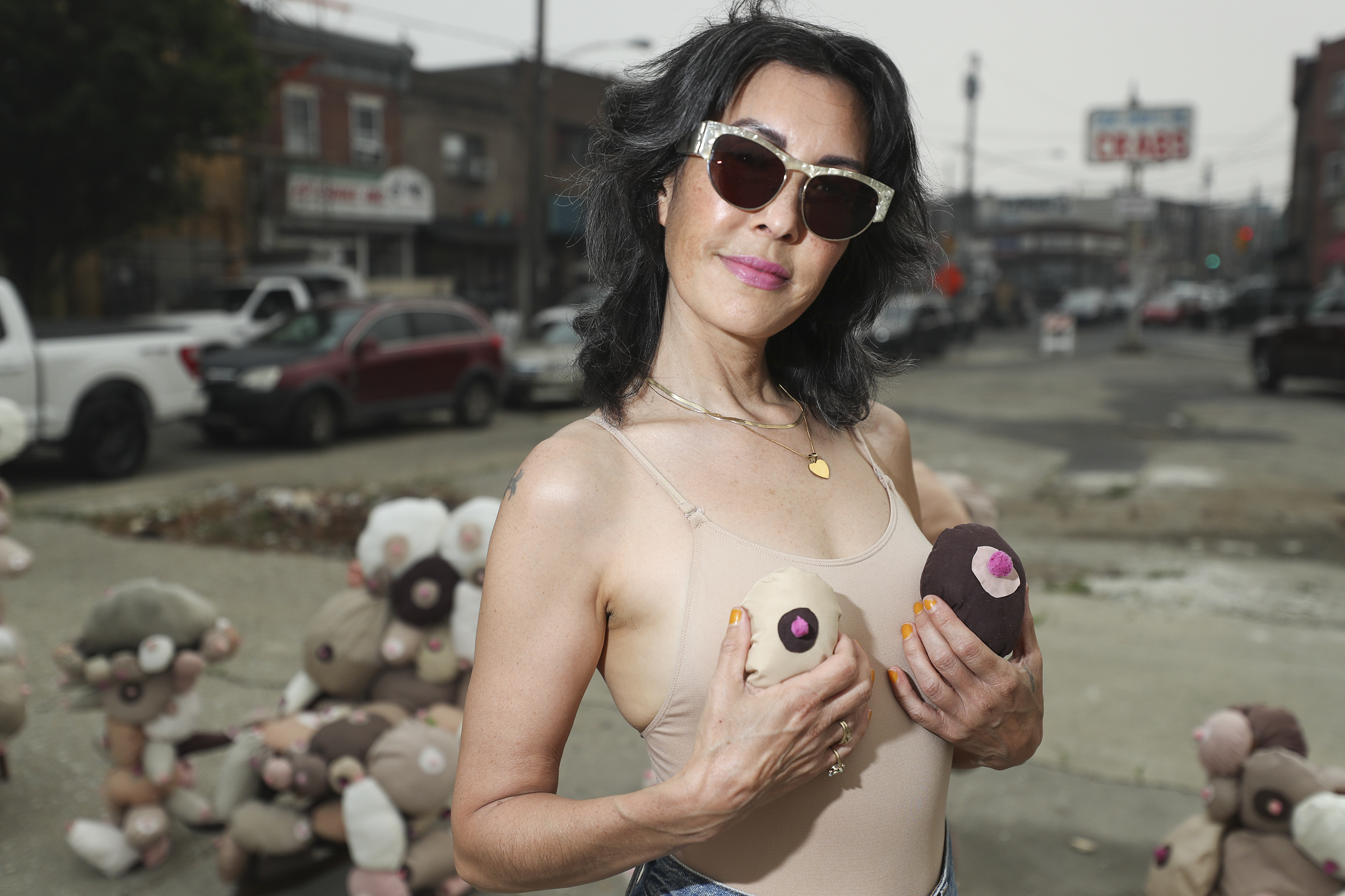 The 'Boob Furniture' in an empty South Philly lot is the work of this  'zany' artist