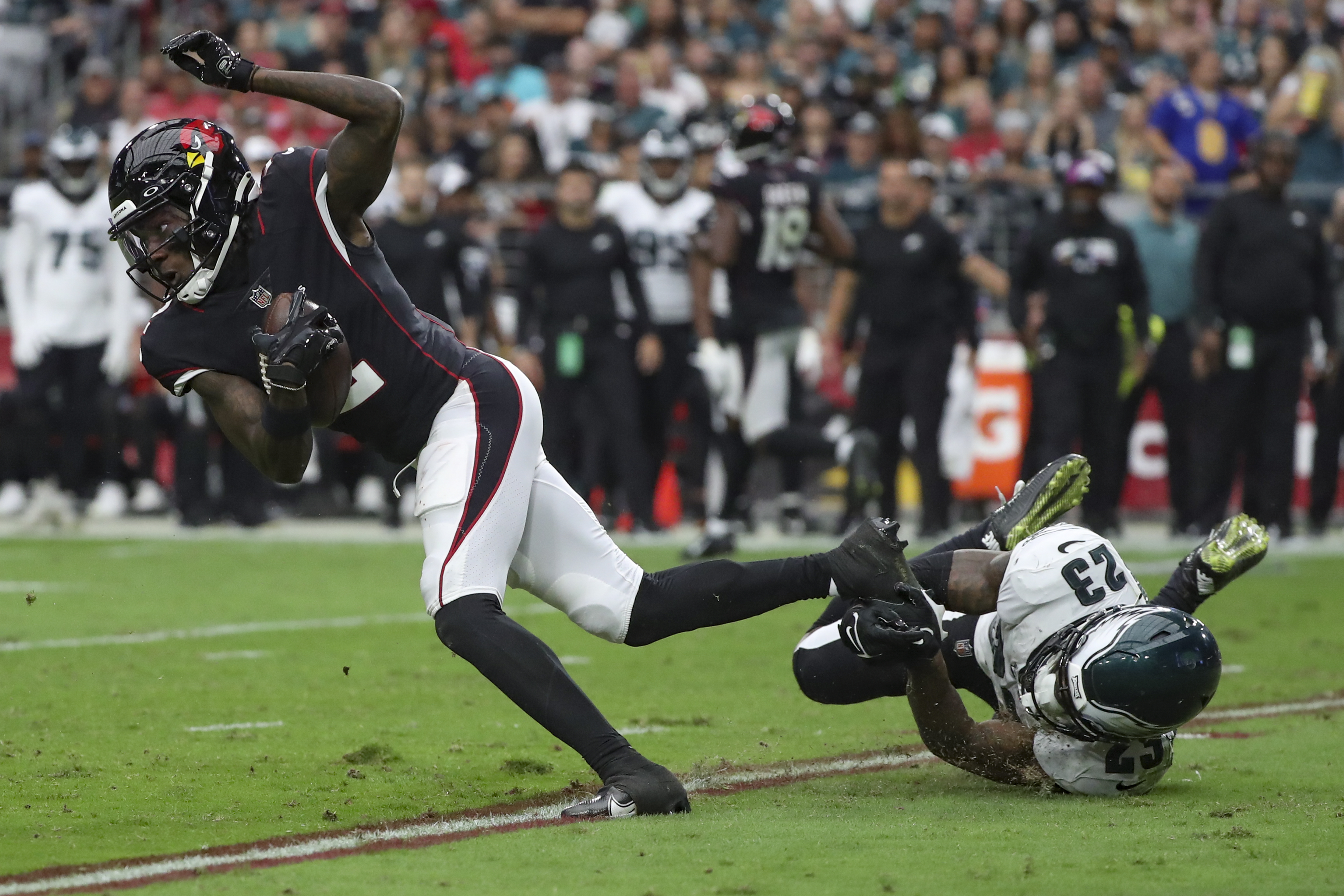 Philadelphia Eagles' Zech McPhearson (27) during the first half of an NFL  football game against the Arizona Cardinals, Sunday, Oct. 9, 2022, in  Glendale, Ariz. (AP Photo/Darryl Webb Stock Photo - Alamy