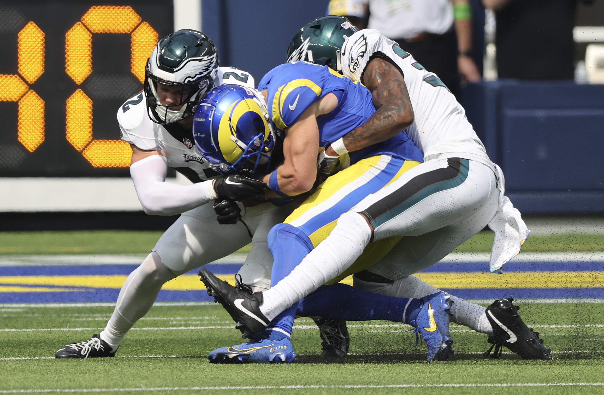 The man who ran on the football field and was tackled by Rams