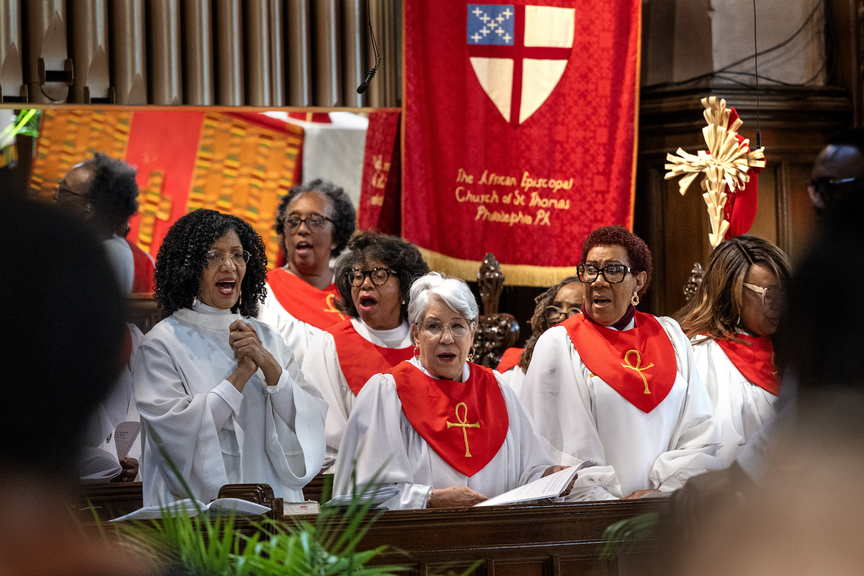 The African Episcopal Church held its Palm Sunday tradition of a donkey ...