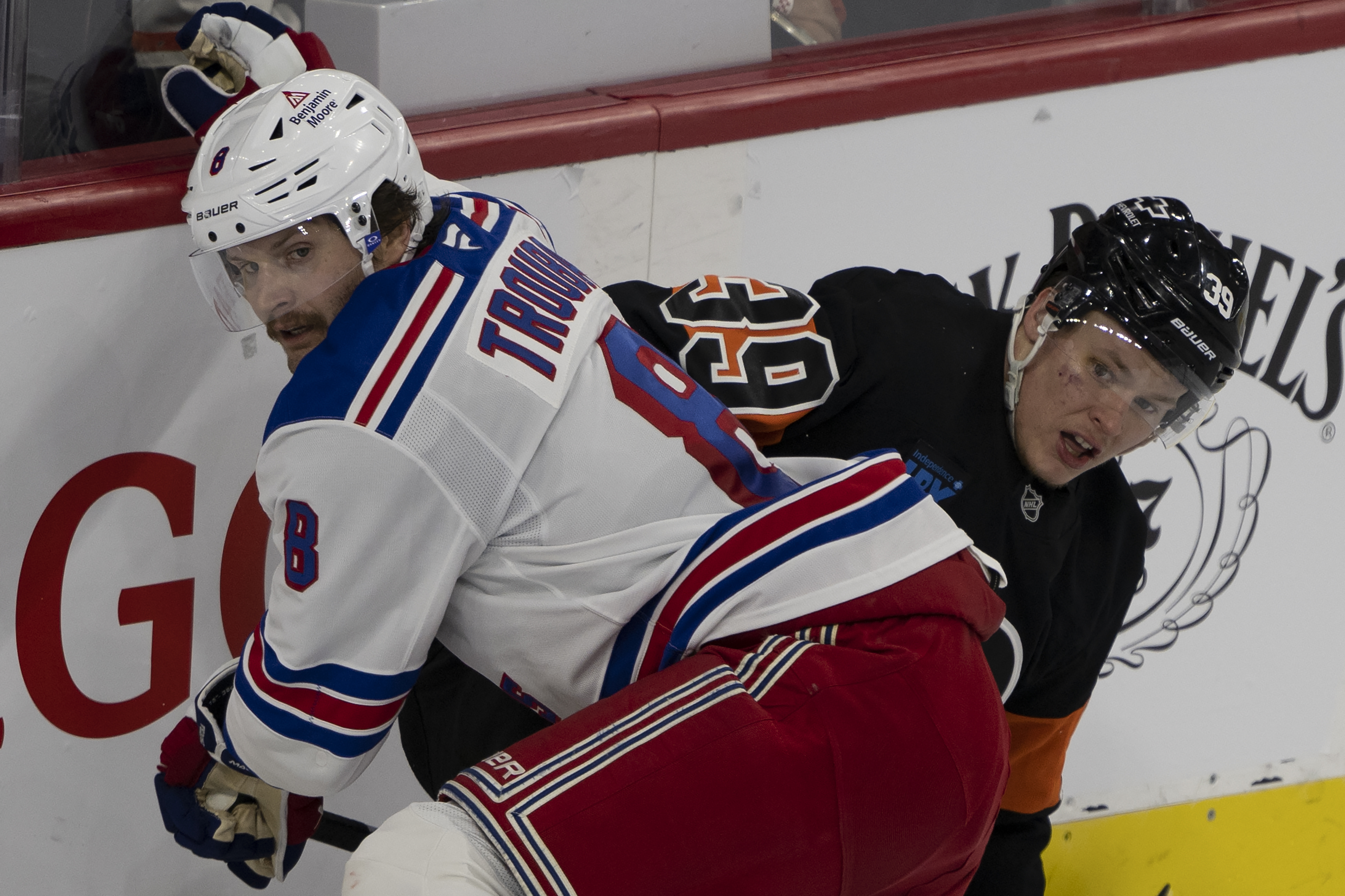 The Rival Rangers Flyers top division rival Rangers behind Travis Konecny’s two goal game