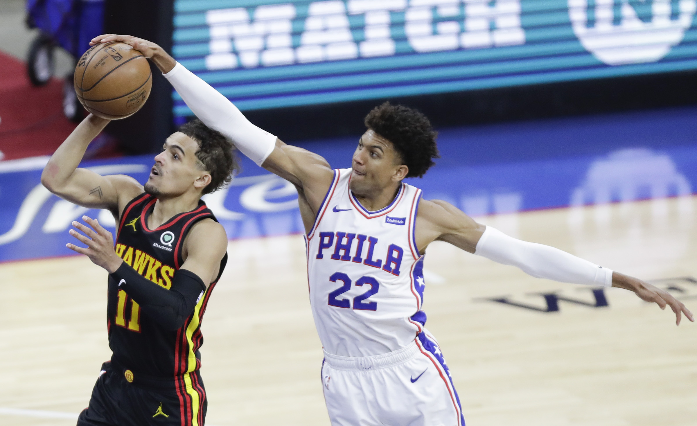 Trae Young has a Hardenesque arsenal of tricks to draw fouls with: Sixers  must learn his 3 favorites - Liberty Ballers