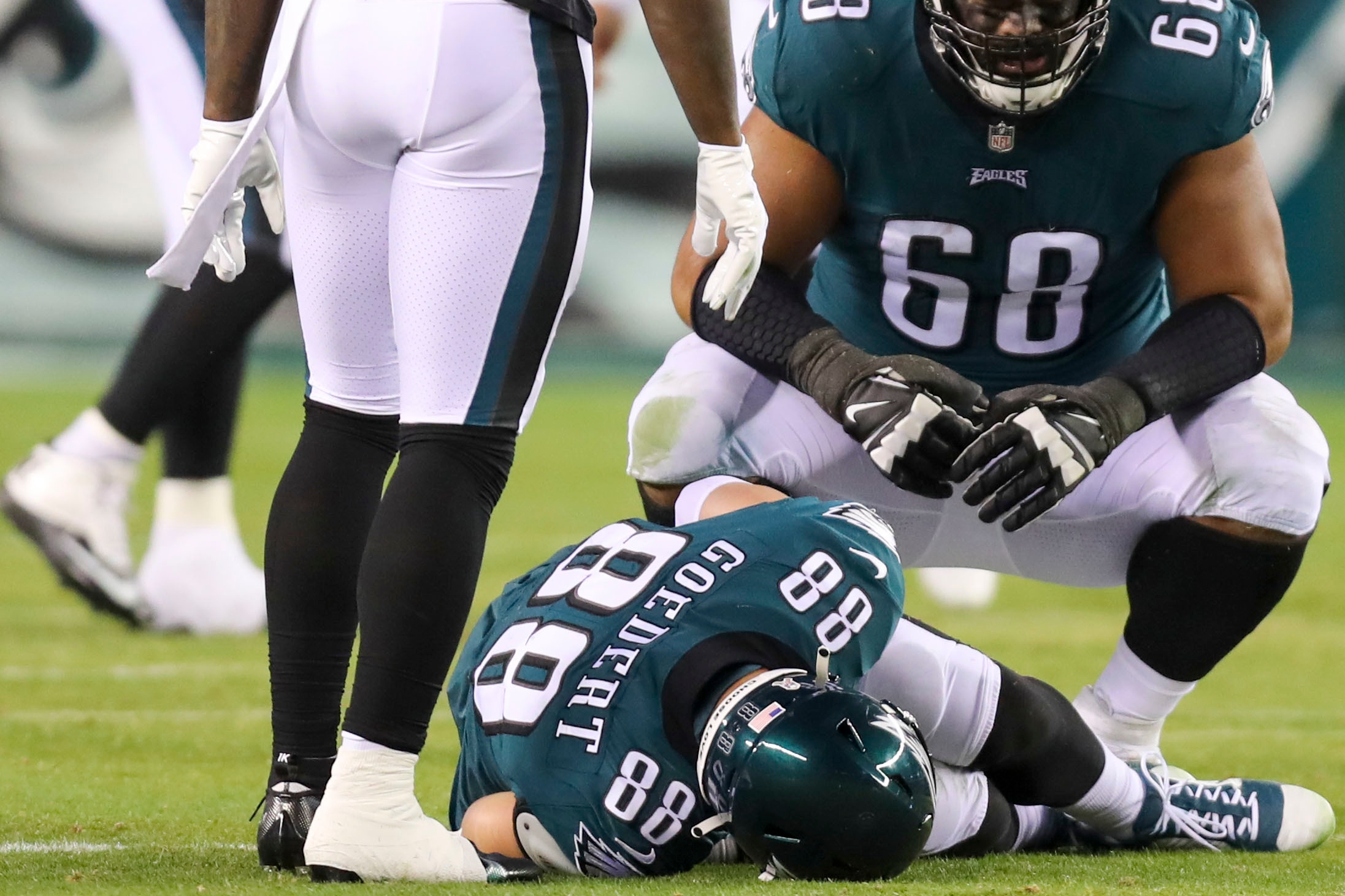 Eagles tight end Dallas Goedert out indefinitely with ankle injury