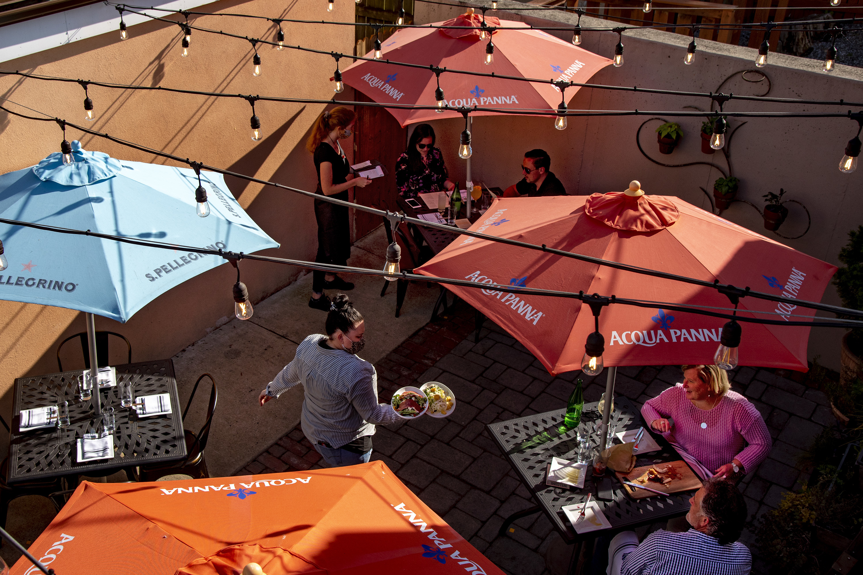 Outdoor Dining Returns With Fresh Air Umbrellas And Social Distancing